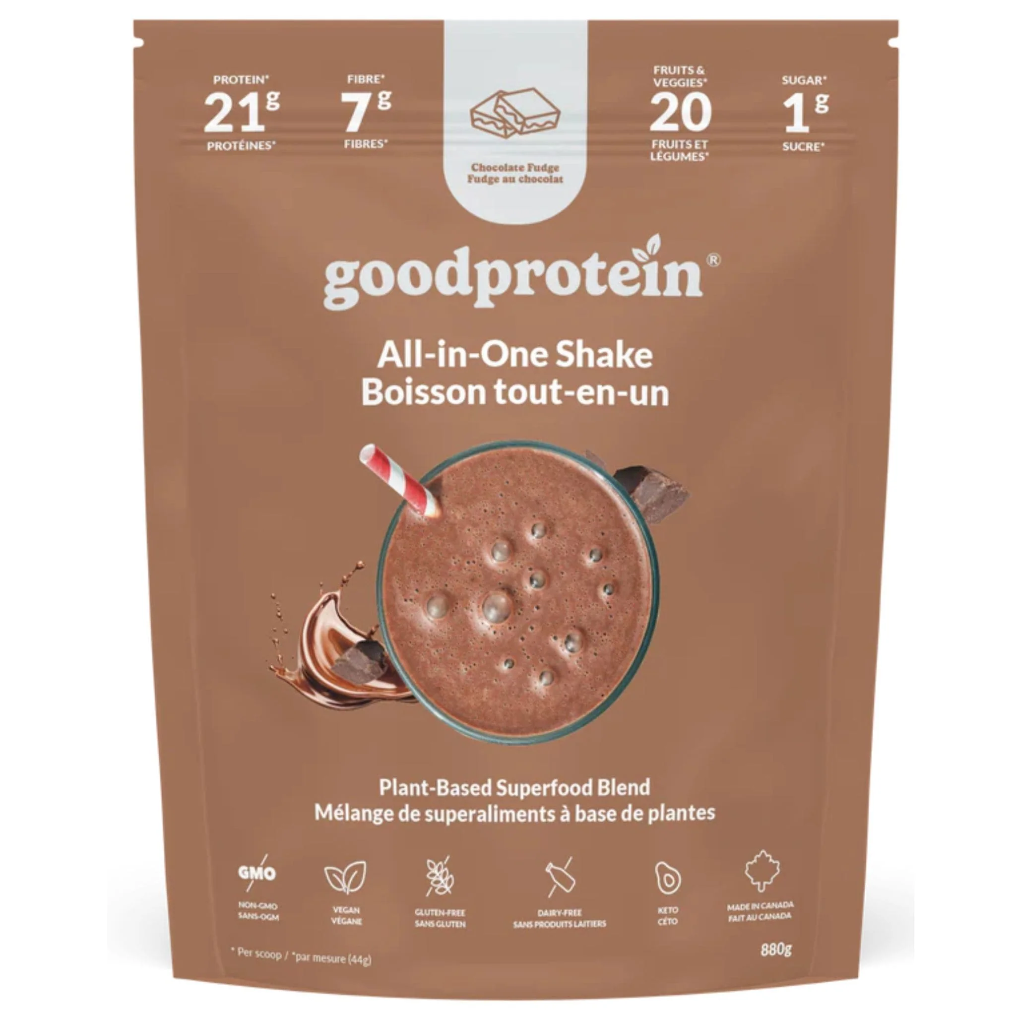 Good Protein All-in-One Shake Protein Powder, Protein 21g, Fibre 7g, Plant-Based, Vegan, Gluten-Free, Keto-Friendly Shake with Superfoods, Probiotics and Essential Nutrients,  440g-880g - Image 17