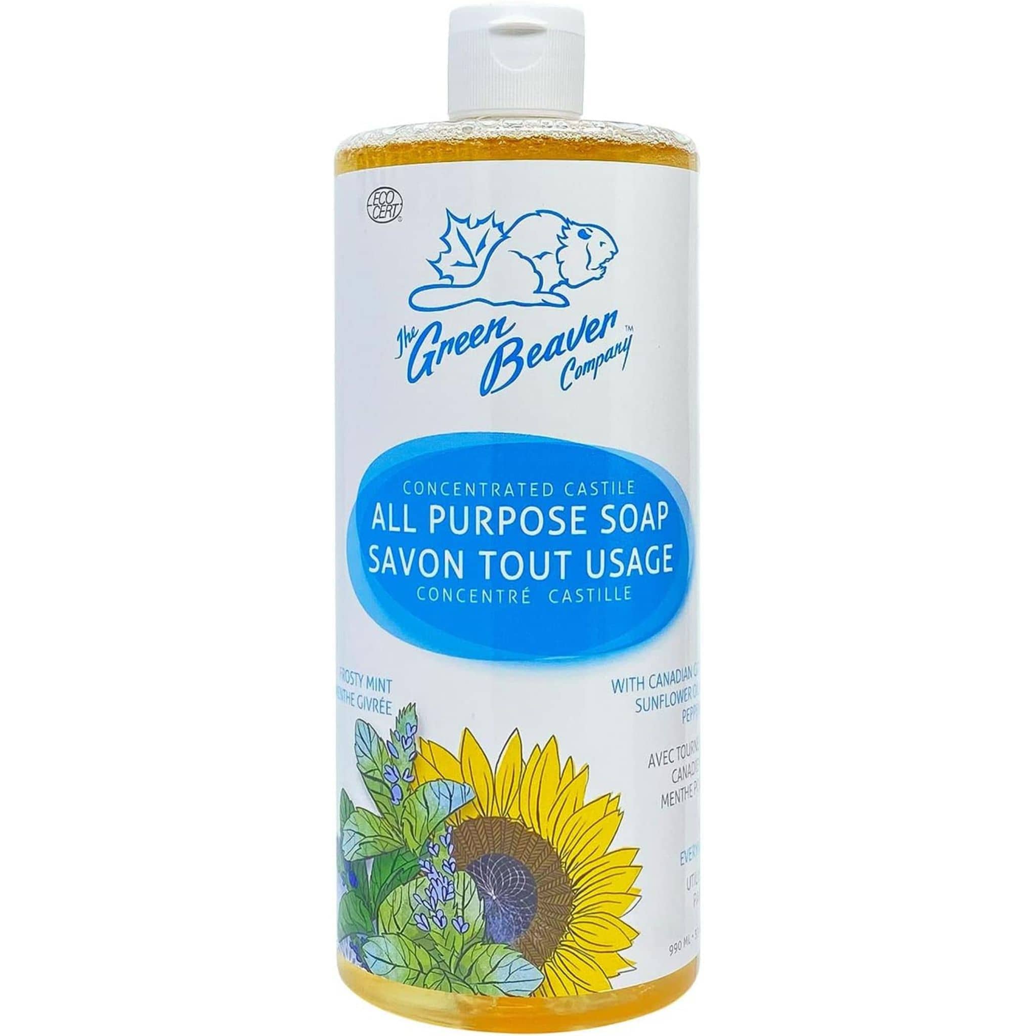 Green Beaver Sunflower Castille Liquid Soap, 1L - Image 6