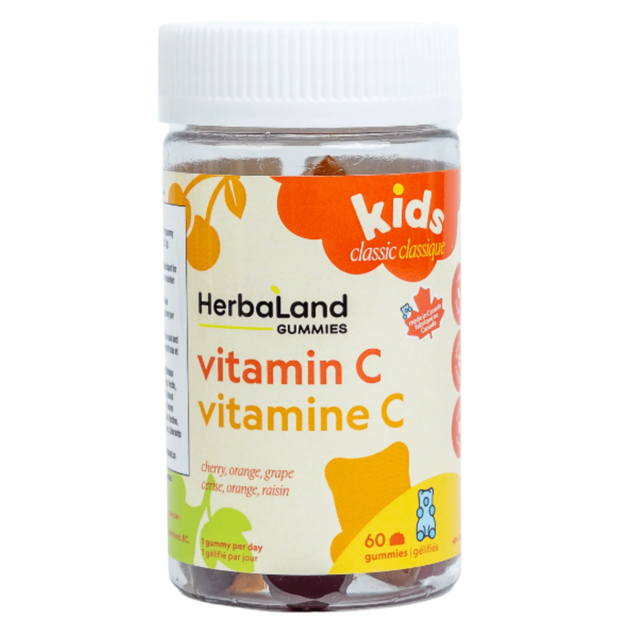 Herbaland Classic Gummies for Kids Vitamin C 125mg, 60 Gummies