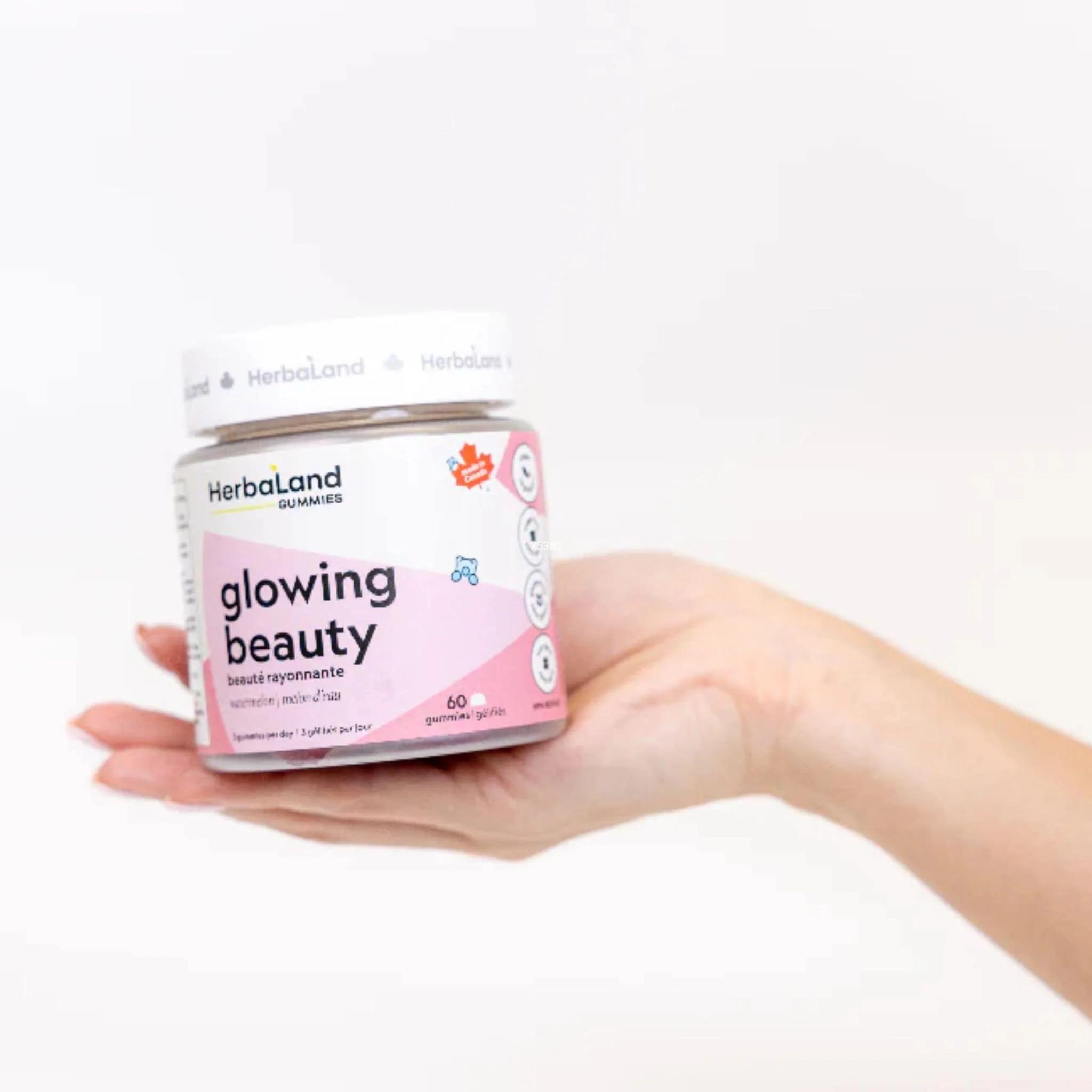 Herbaland Glowing Beauty, Vegan Collagen Booster for Healthy Skin, 60 Gummies - Image 3