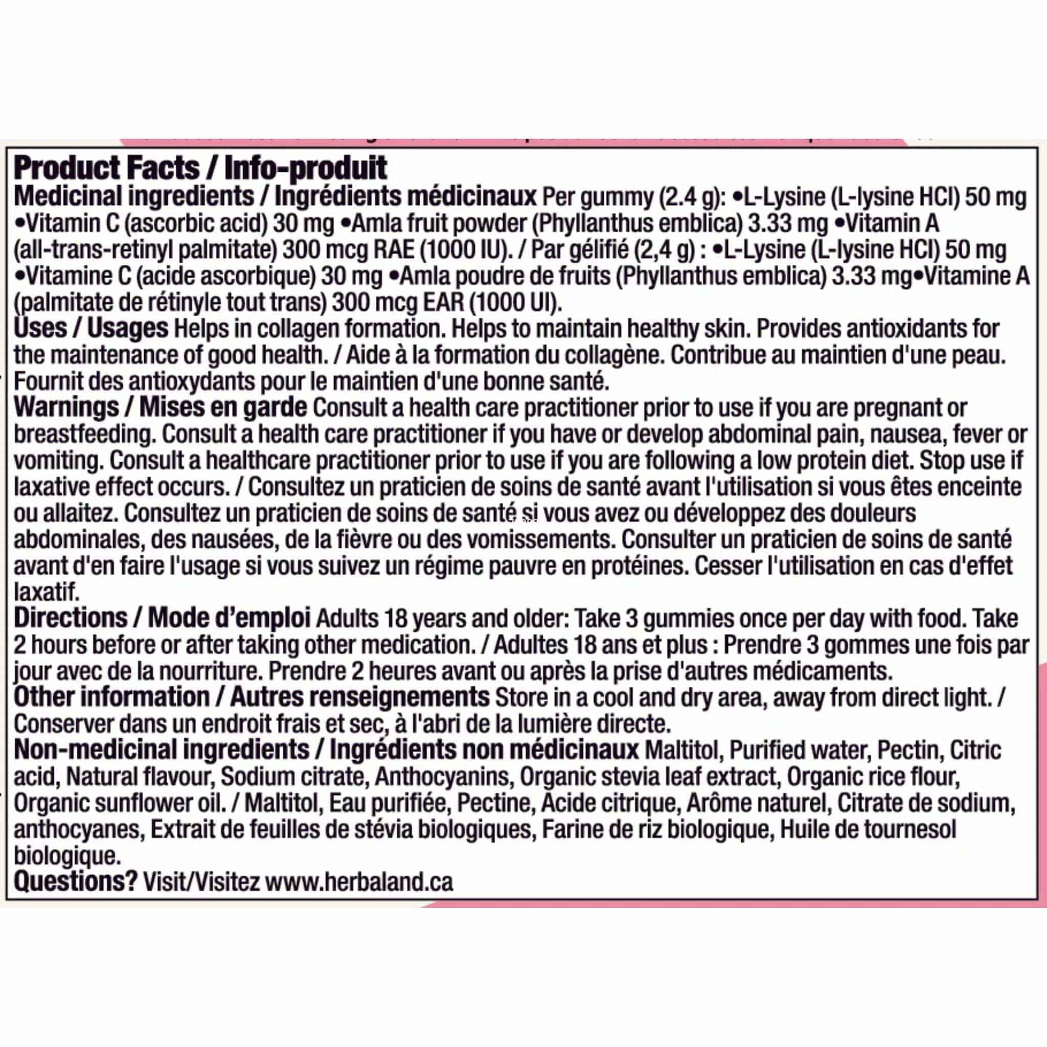 Herbaland Glowing Beauty, Vegan Collagen Booster for Healthy Skin, 60 Gummies - Image 4