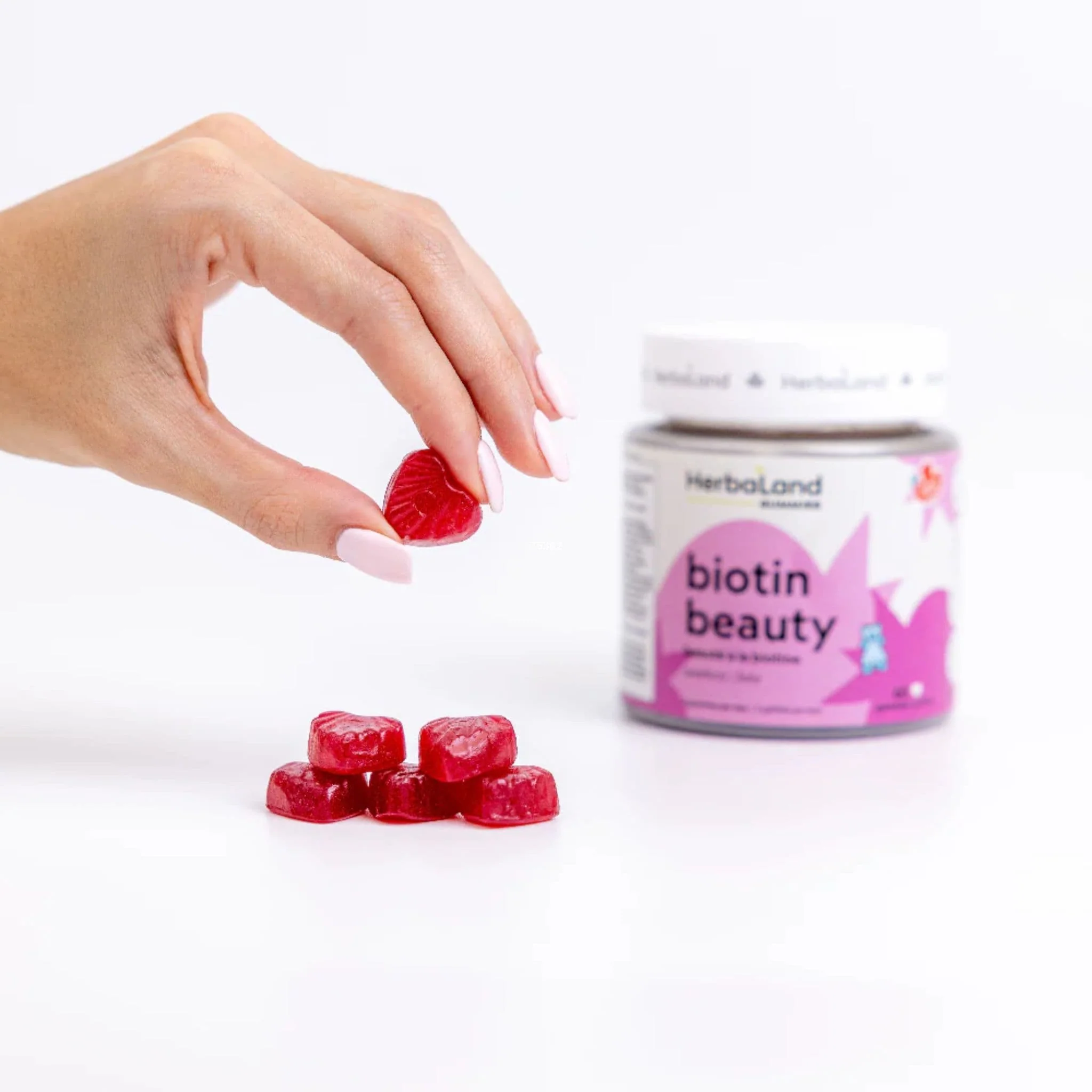 Herbaland Biotin Beauty Gummies, Biotin 2500mcg, 60 Gummies - Image 2