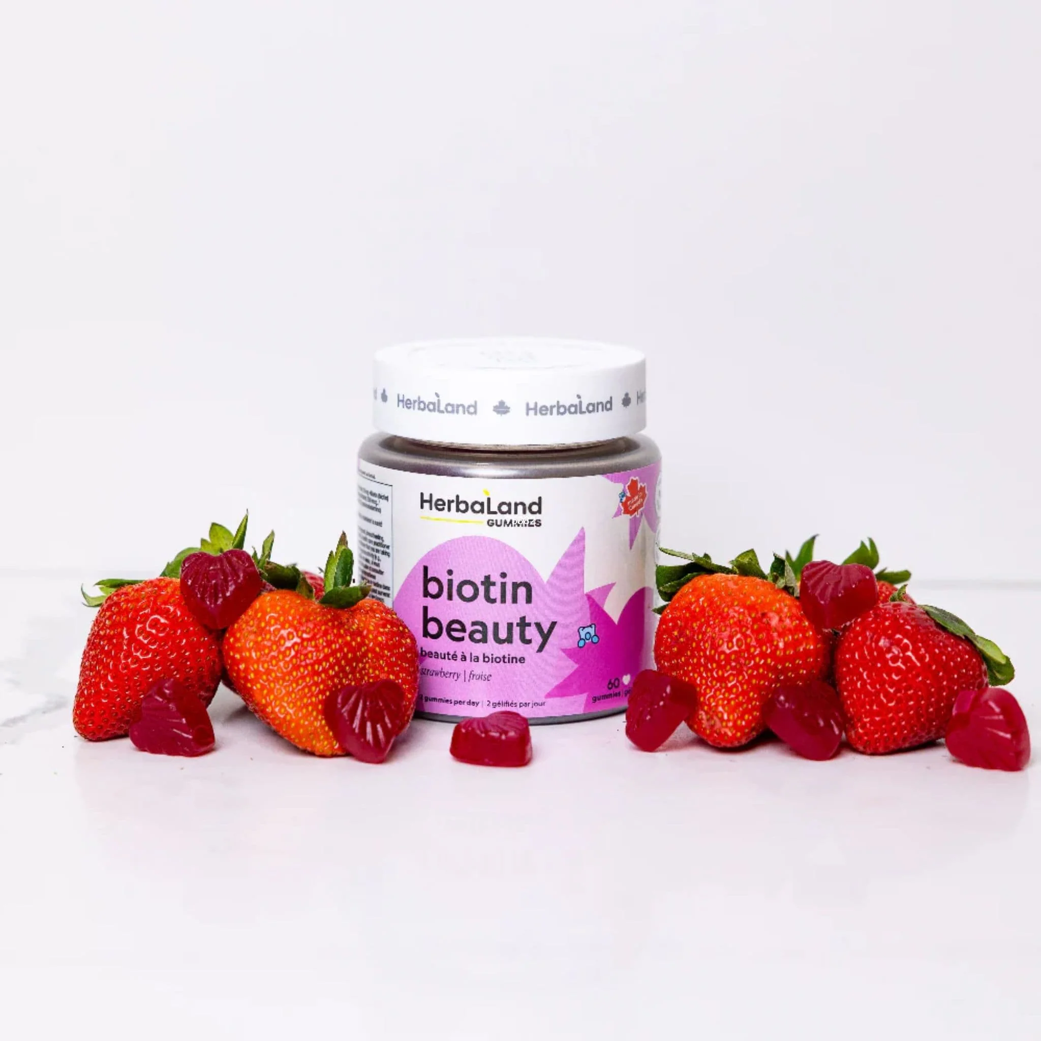 Herbaland Biotin Beauty Gummies, Biotin 2500mcg, 60 Gummies - Image 4