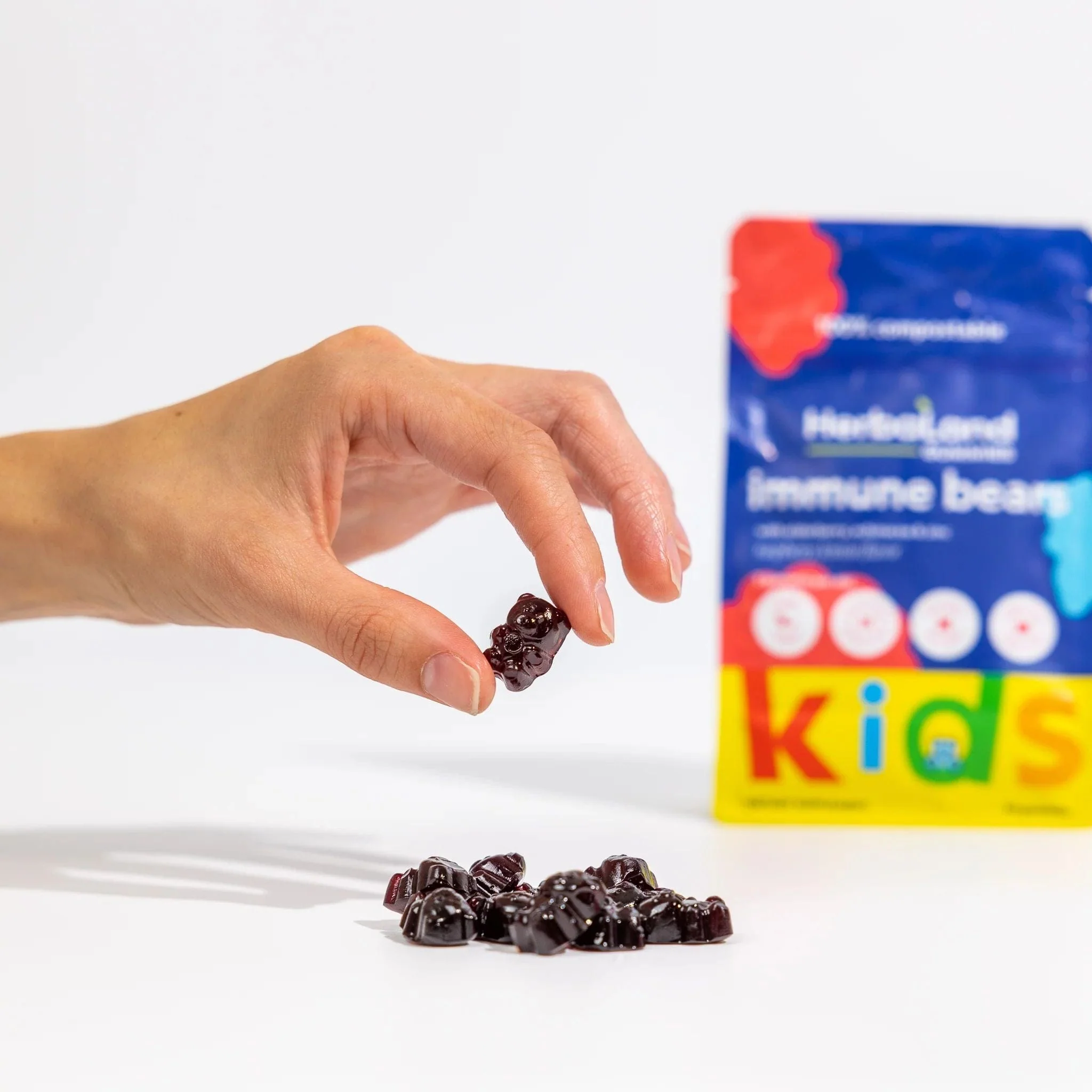 Herbaland Kids Immune Bears For Kids, Vitamin C, Echinacea, Elderberry and Zinc Gummies, 60 Gummies - Image 4