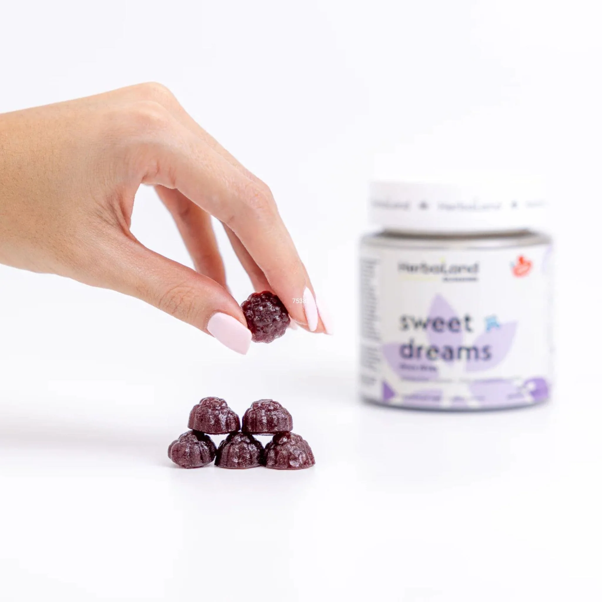 Herbaland Sweet Dreams Gummies with Melatonin, L-Theanine, Lemon Balm, 60 Gummies - Image 2