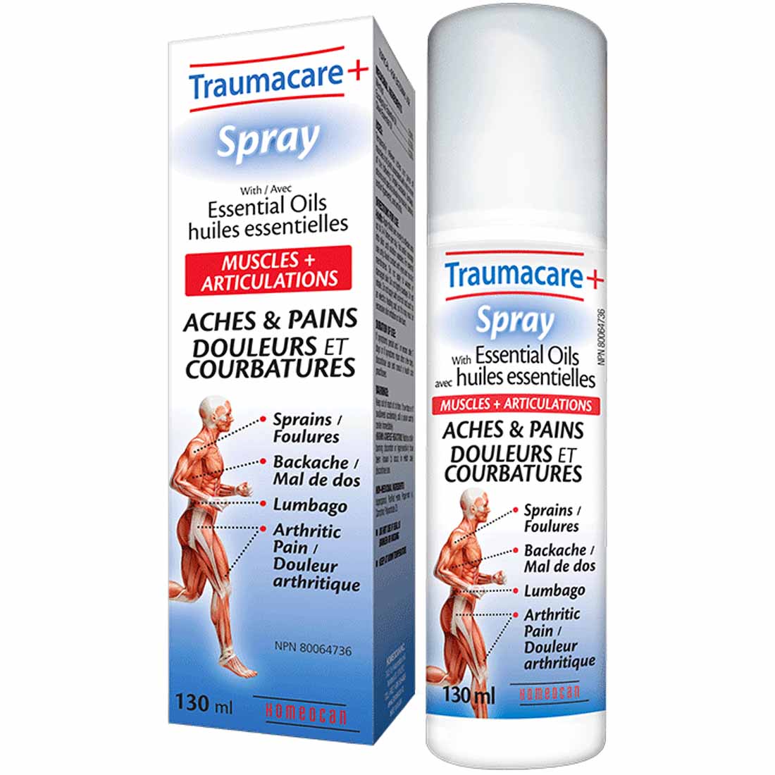 Homeocan Traumacare Spray, Helps relieve sprains, backaches, lumbago and arthritic aches and pains, 120ml - Image 2