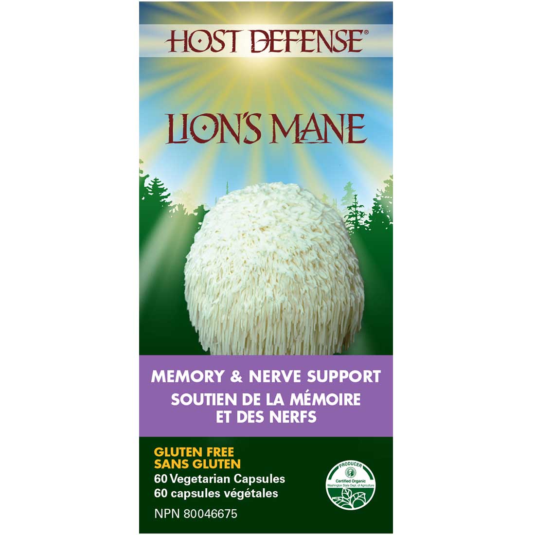 Host Defense Lion's Mane, Memory & Nerve Support Capsules - Image 3