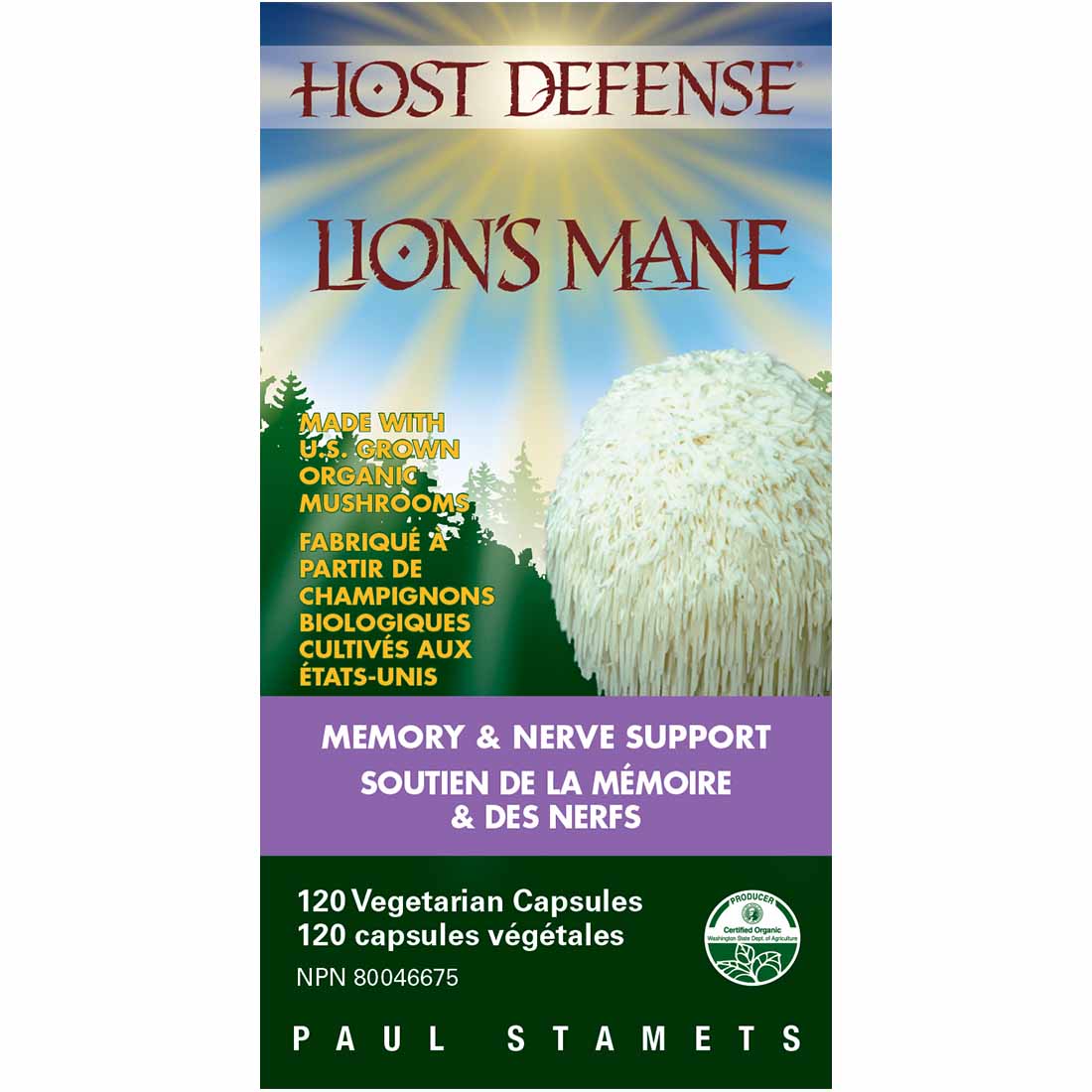 Host Defense Lion's Mane, Memory & Nerve Support Capsules - Image 4