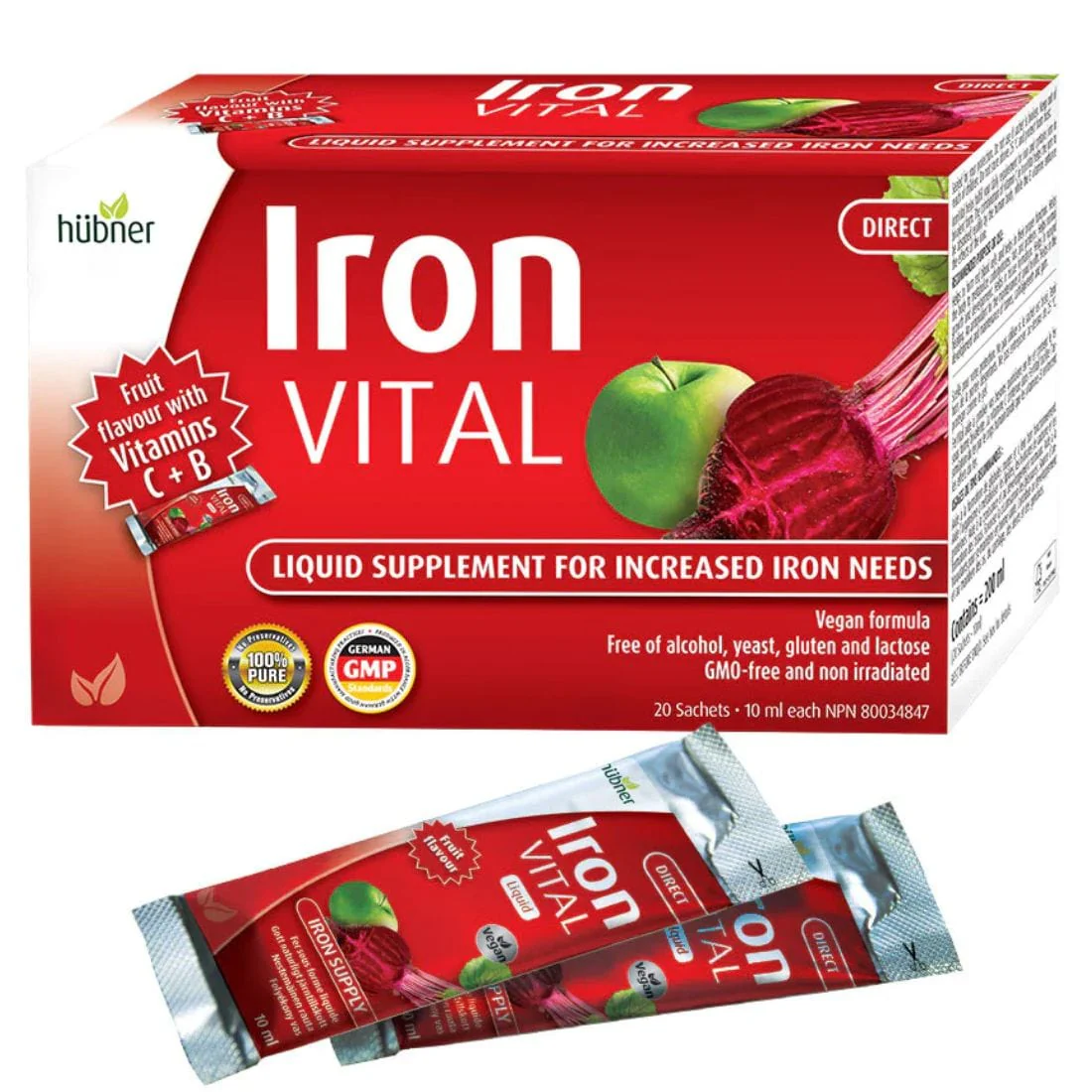 Hubner Iron Vital, Liquid Iron Supplement, Great Tasting! CLEARANCE 20% Off Expiry 8/27 Final Sale