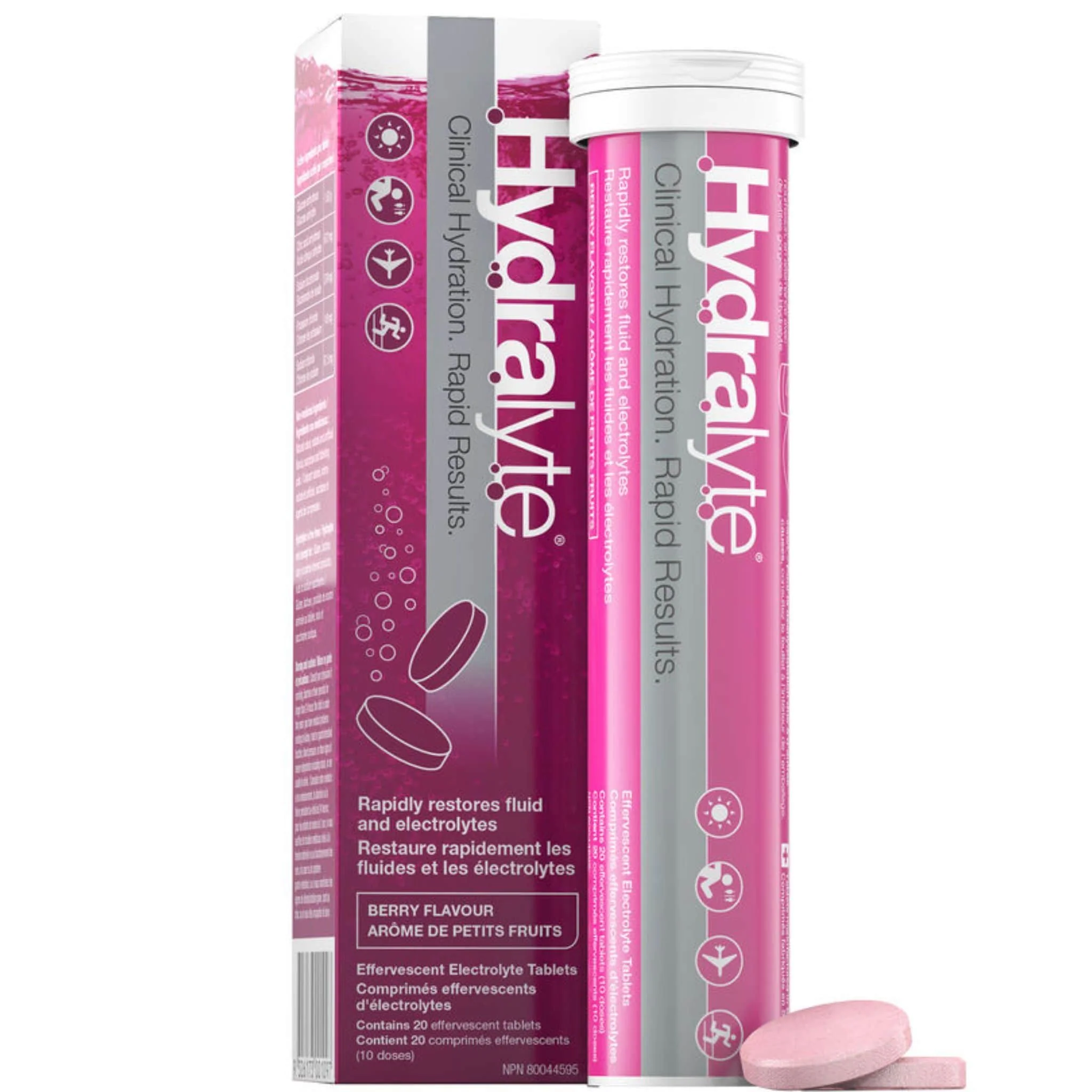 HydraLyte Effervescent Electrolyte Tablets, Rehydrates Faster Than Water, 20 Tablets - Image 7