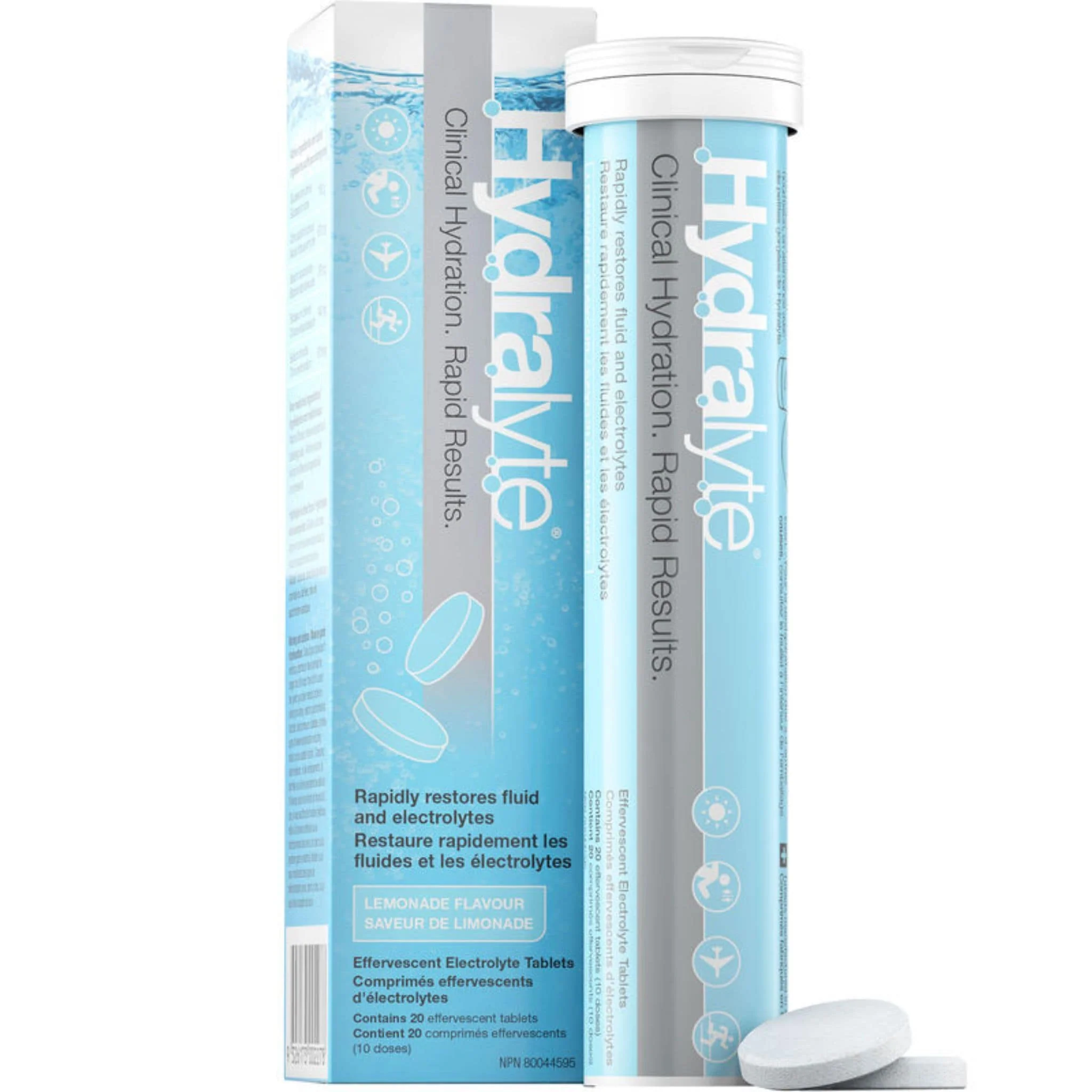 HydraLyte Effervescent Electrolyte Tablets, Rehydrates Faster Than Water, 20 Tablets - Image 8