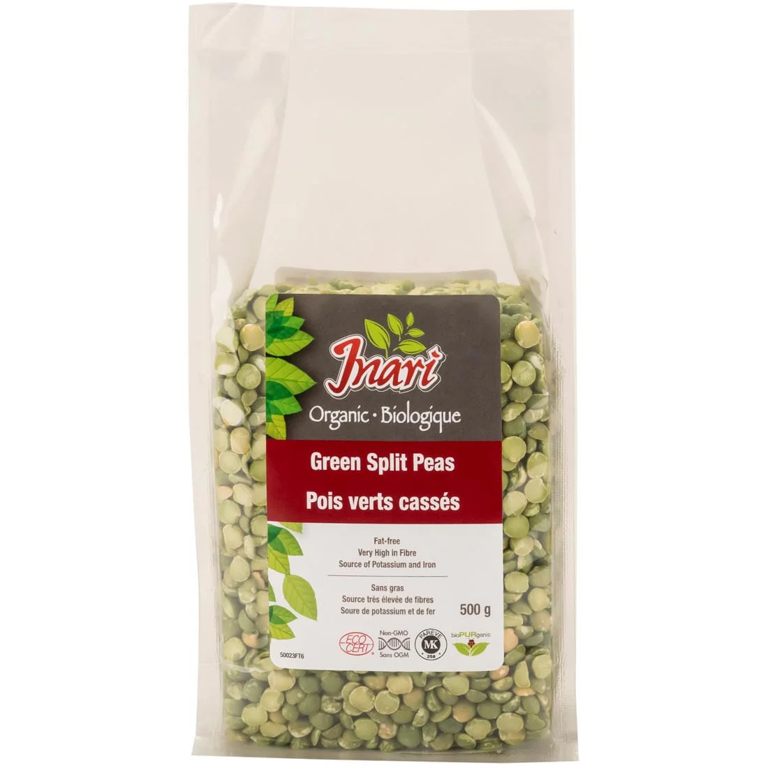 Inari Organic Green Split Peas, 500g