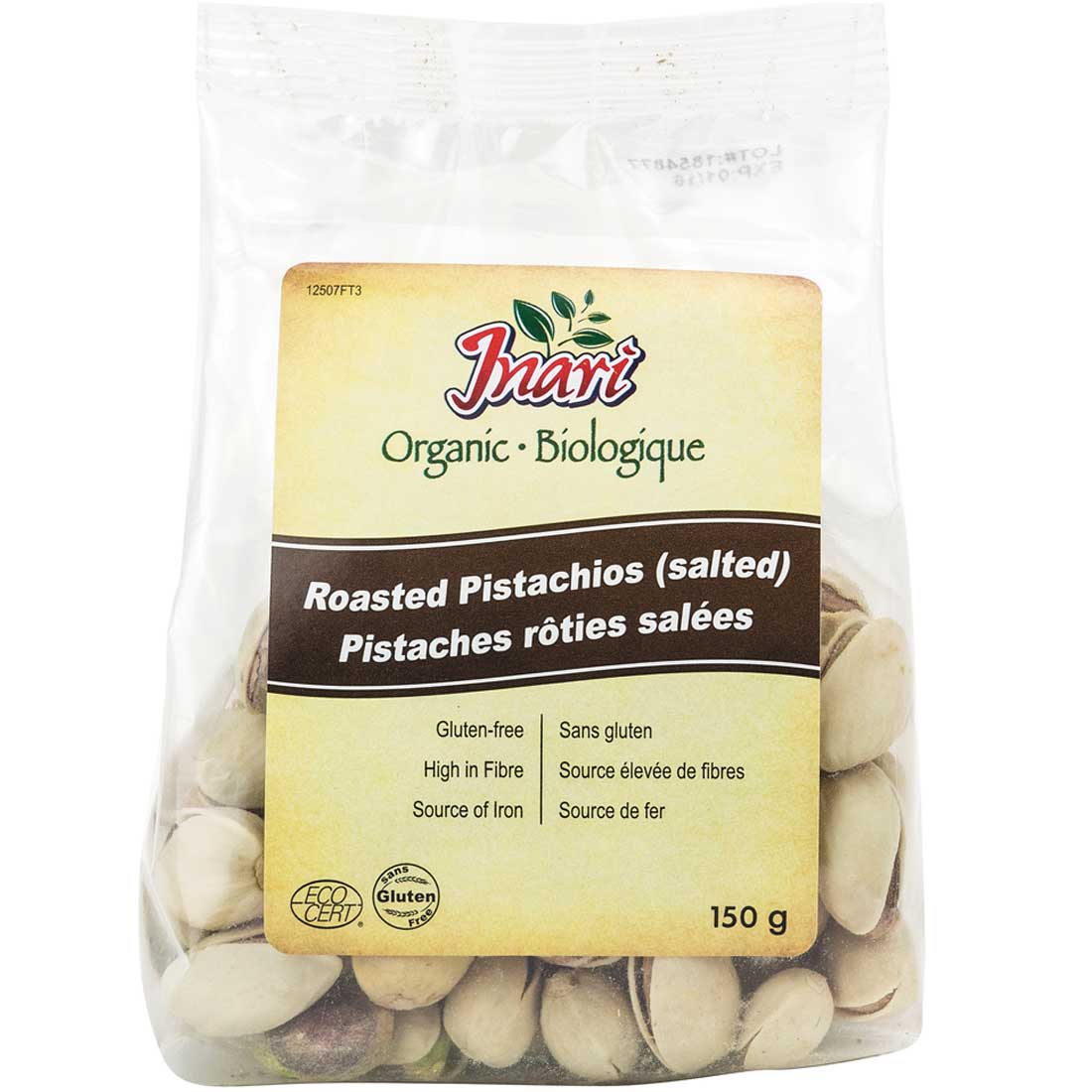 Inari Organic Pistachios Roasted,Salt, 150g