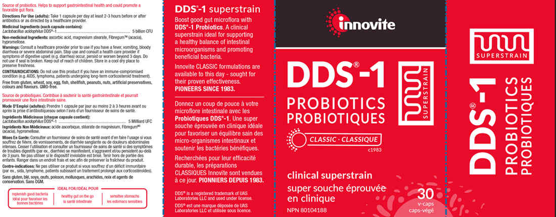 Innovite DDS-1 Probiotics, 30 Vegetable Capsules - Image 2
