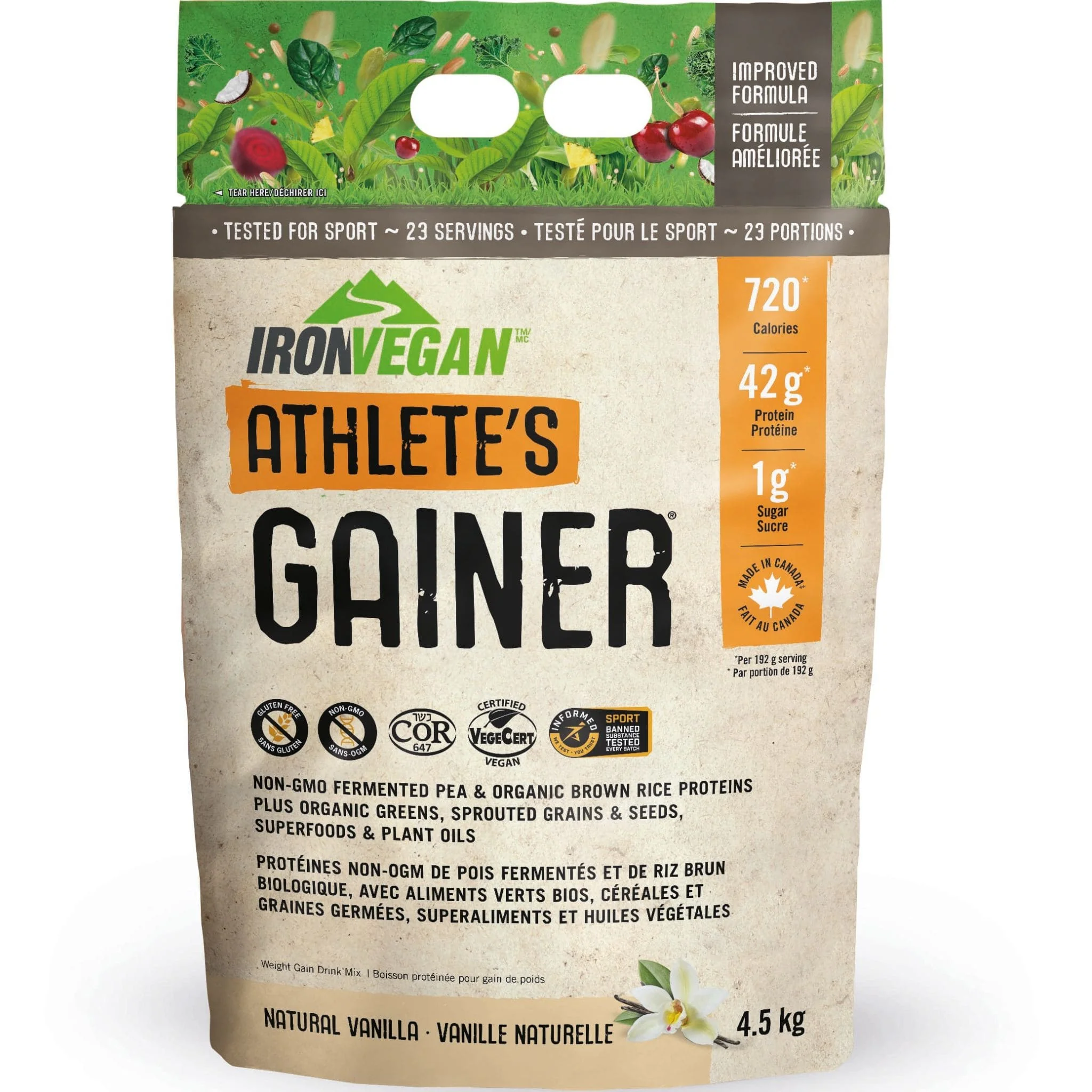 Iron Vegan Athlete's Gainer Protein (Plant Based & Non-GMO) - Image 10
