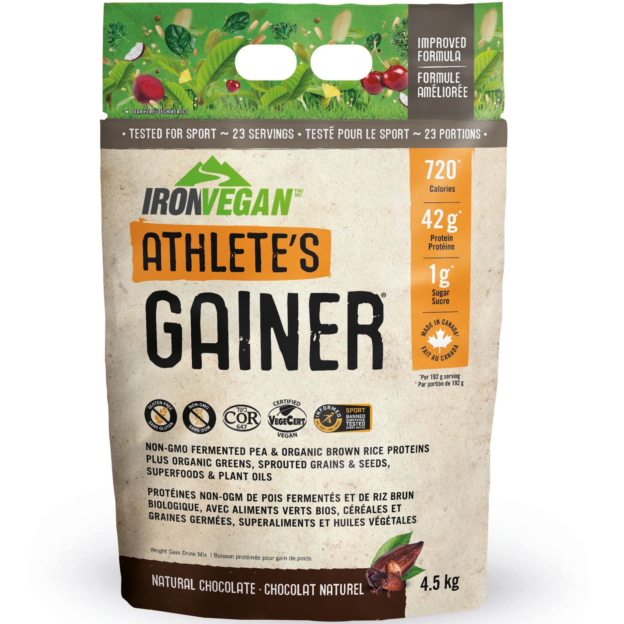 Iron Vegan Athlete's Gainer Protein (Plant Based & Non-GMO) - Image 4