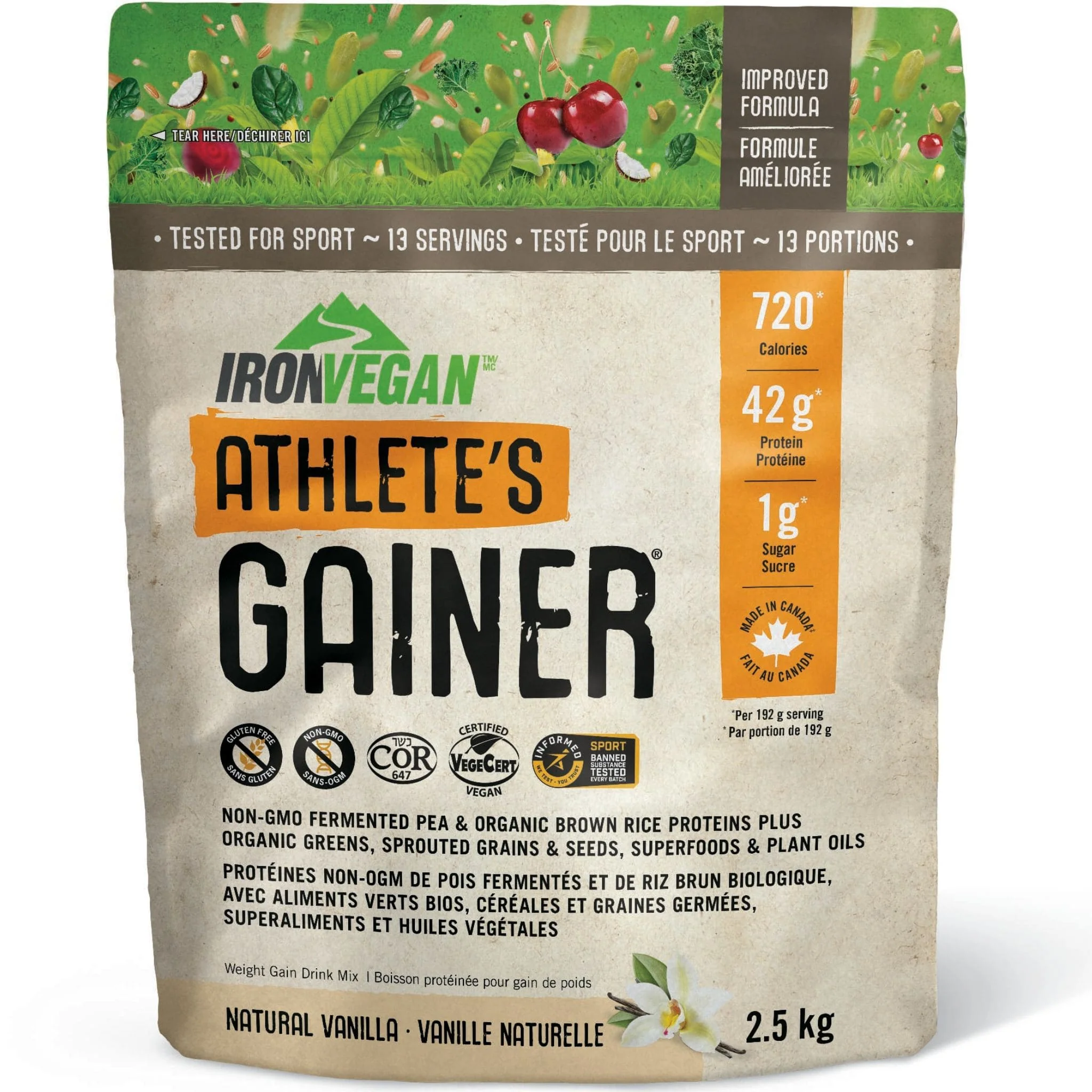 Iron Vegan Athlete's Gainer Protein (Plant Based & Non-GMO) - Image 7