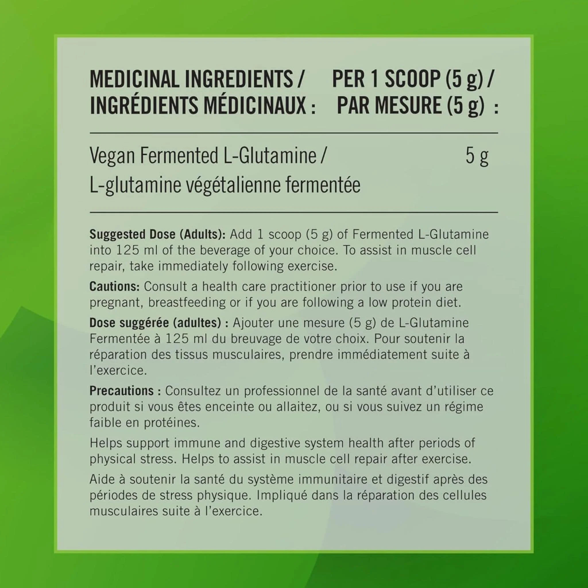 Iron Vegan Fermented L-Glutamine (Vegan, Non-GMO), 400g - Image 2