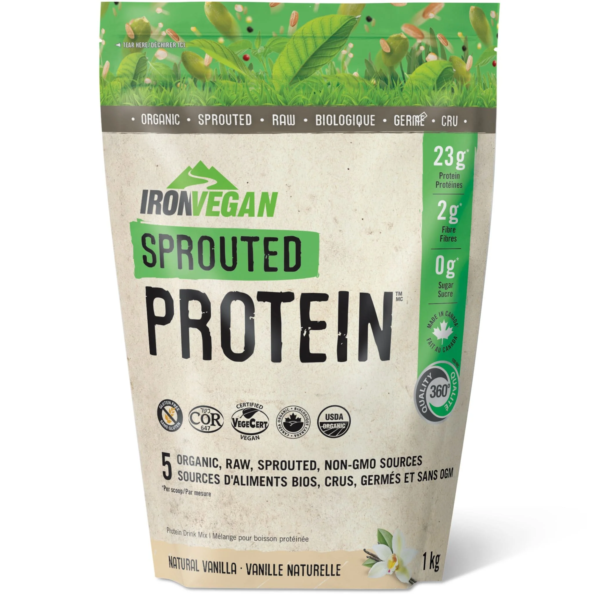 Iron Vegan Sprouted Brown Rice Blend Protein, Certified Organic, Non-GMO, Smooth and Creamy Texture - Image 10