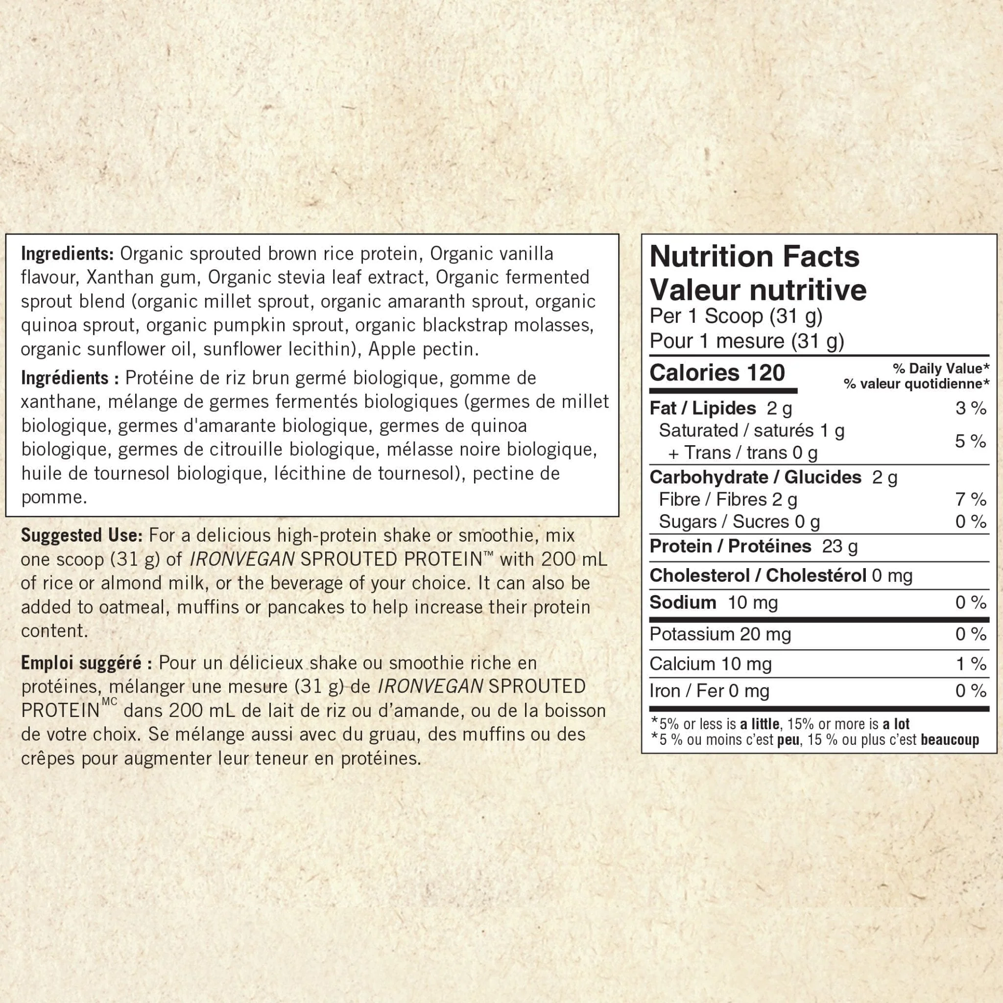 Iron Vegan Sprouted Brown Rice Blend Protein, Certified Organic, Non-GMO, Smooth and Creamy Texture - Image 11