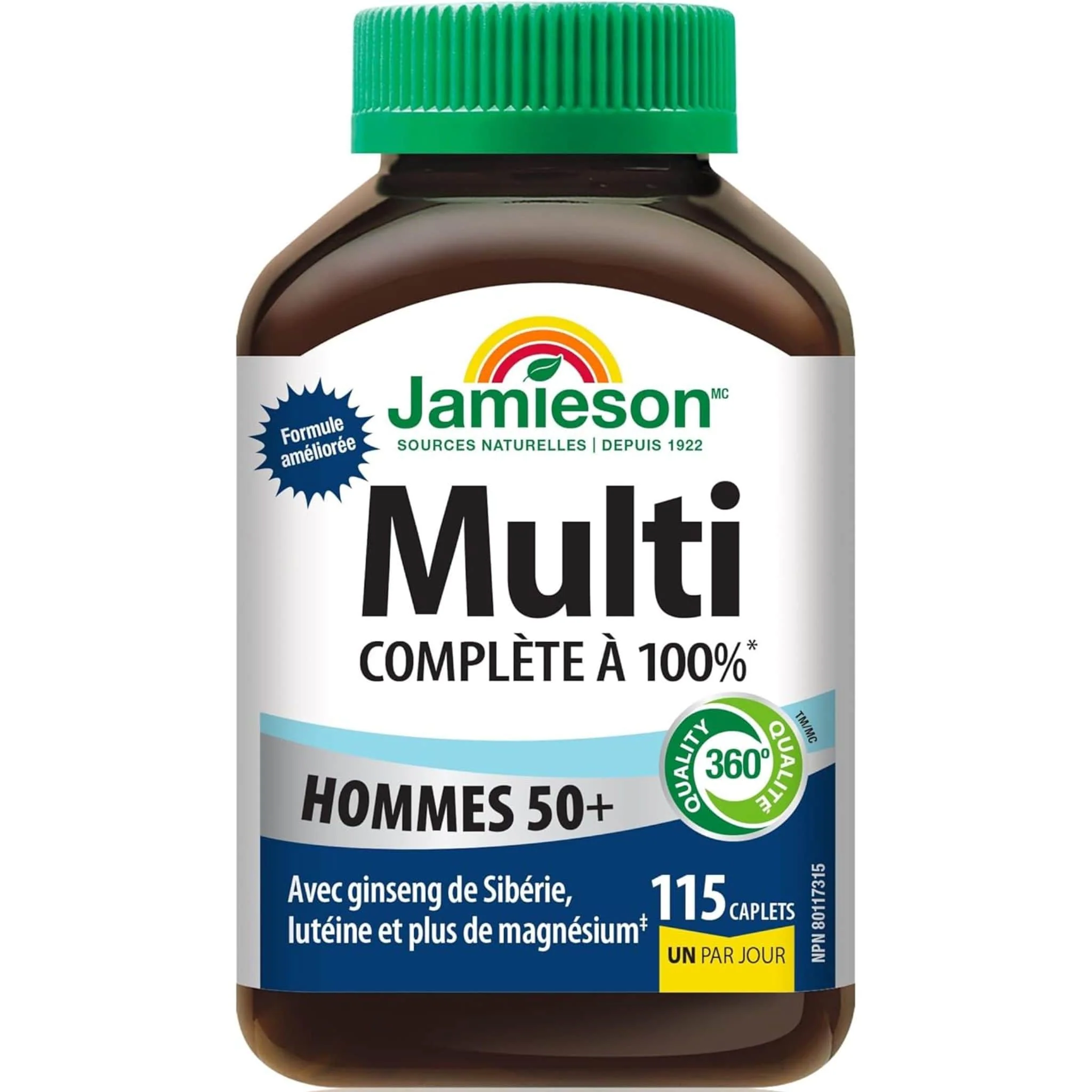 Jamieson 100% Complete Multivitamin Men's 50+ Caplets - Image 2