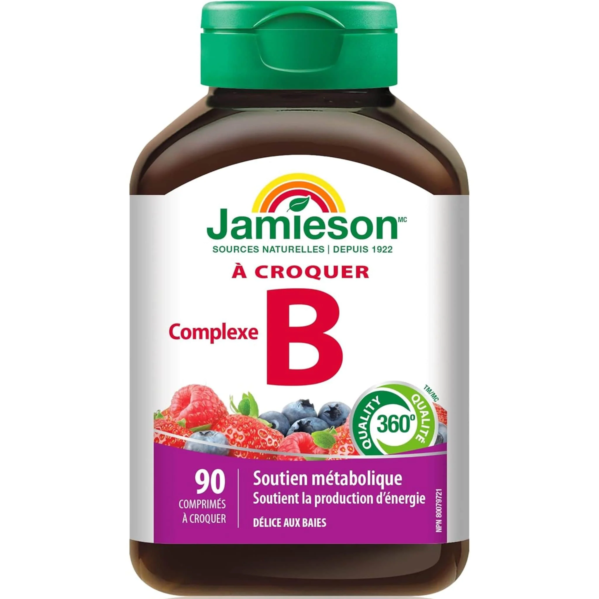 Jamieson Chewable B Complex, Berry Bliss, 90 Chewable Tablets - Image 2