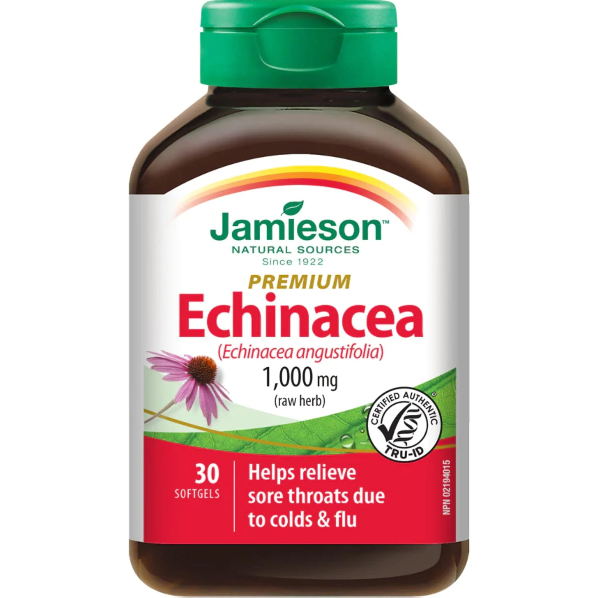 Jamieson Echinacea 1000mg, 30 softgels