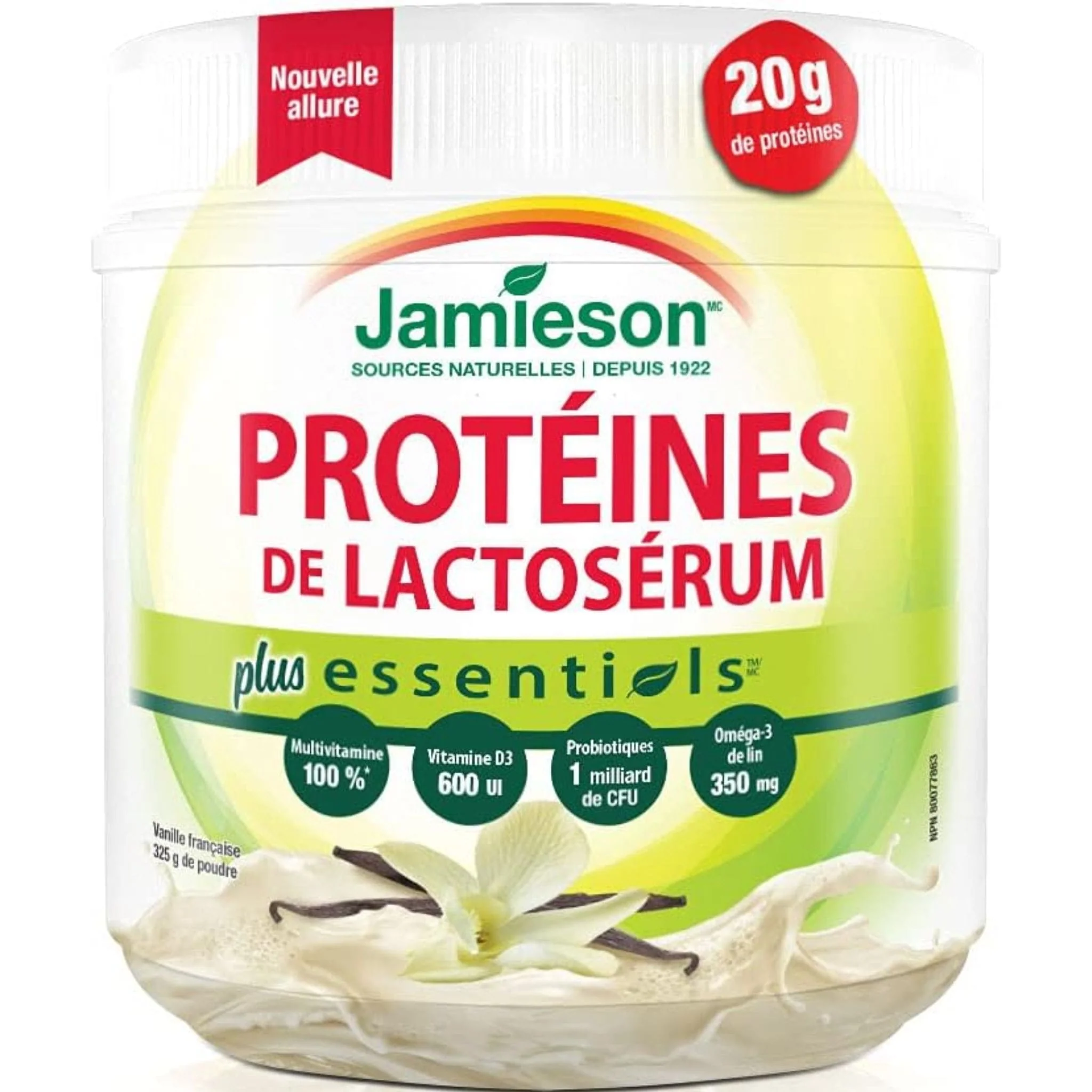 Jamieson Essentials Plus Whey Protein (Probiotics + Multivitamin Added), 325g - Image 2