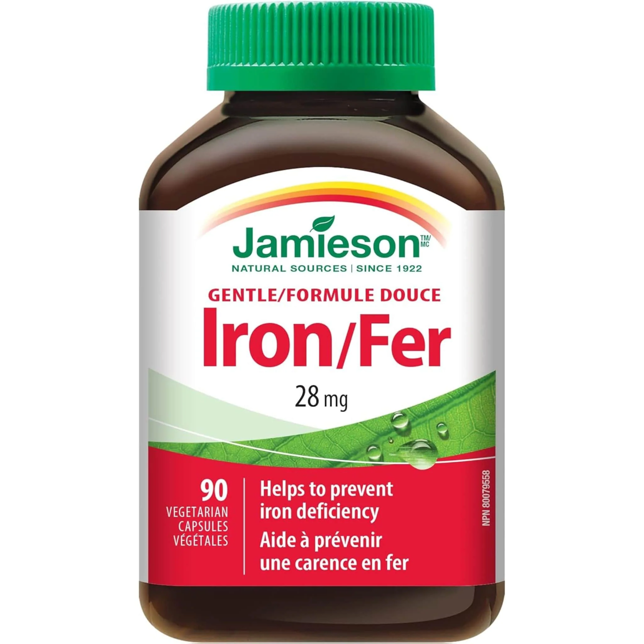Jamieson Gentle Iron 28mg, 90 Capsules