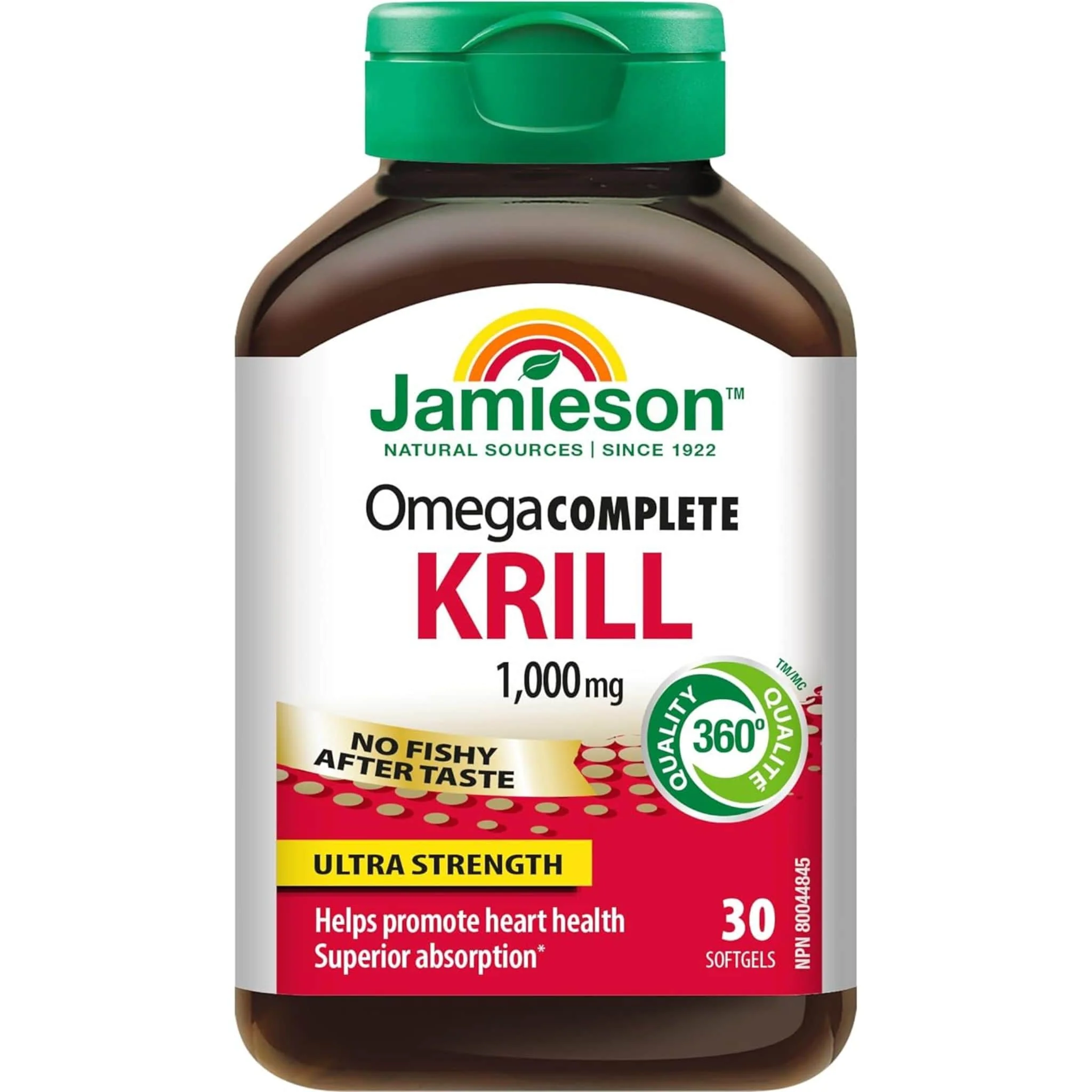 Jamieson Krill Oil, Ultra Strength, 1000mg, 30 Softgels
