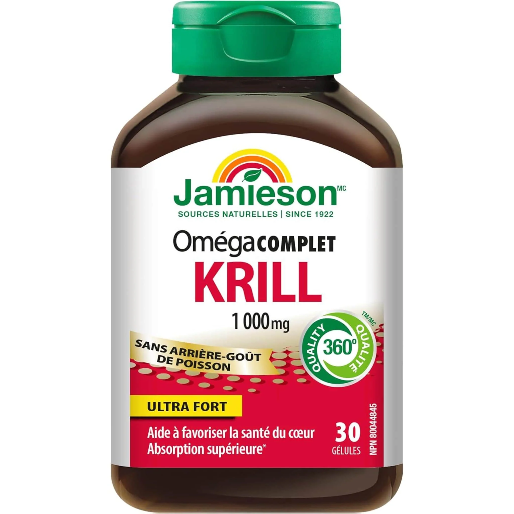 Jamieson Krill Oil, Ultra Strength, 1000mg, 30 Softgels - Image 2