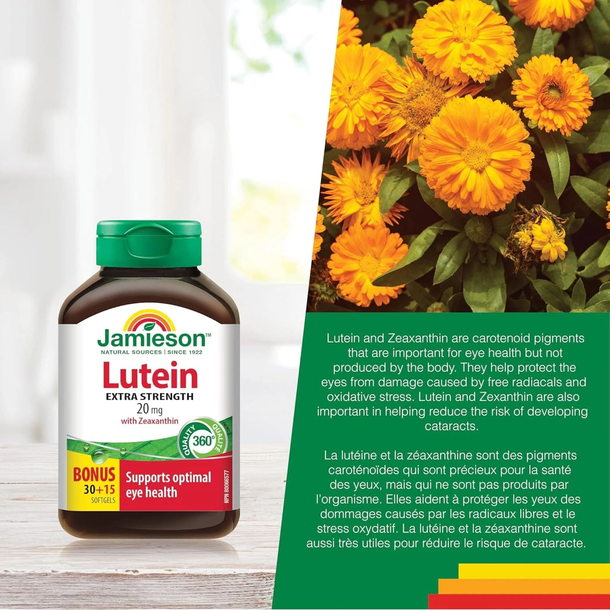 Jamieson Lutein, Extra Strength, 20mg, 30+15 Free Softgels - Image 6