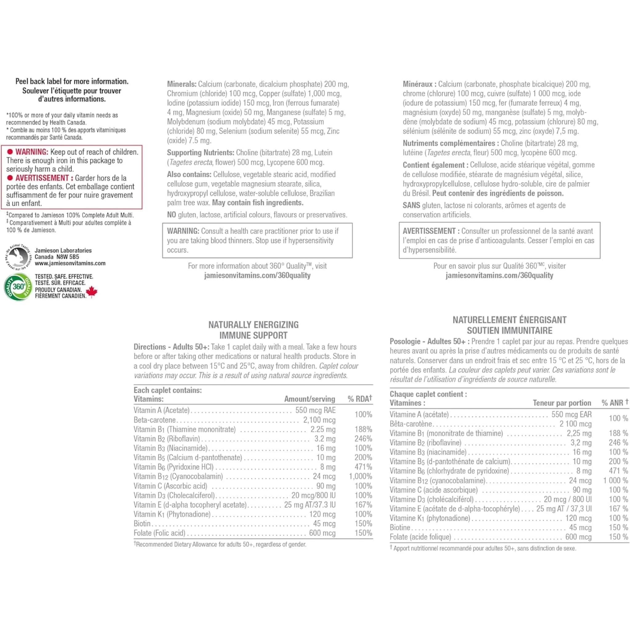 Jamieson Multi 100% Complete Multivitamin for Adults 50+, 115 Caplets, 50% off Clearance Pricing, Expires Nov, 2025 - Image 5