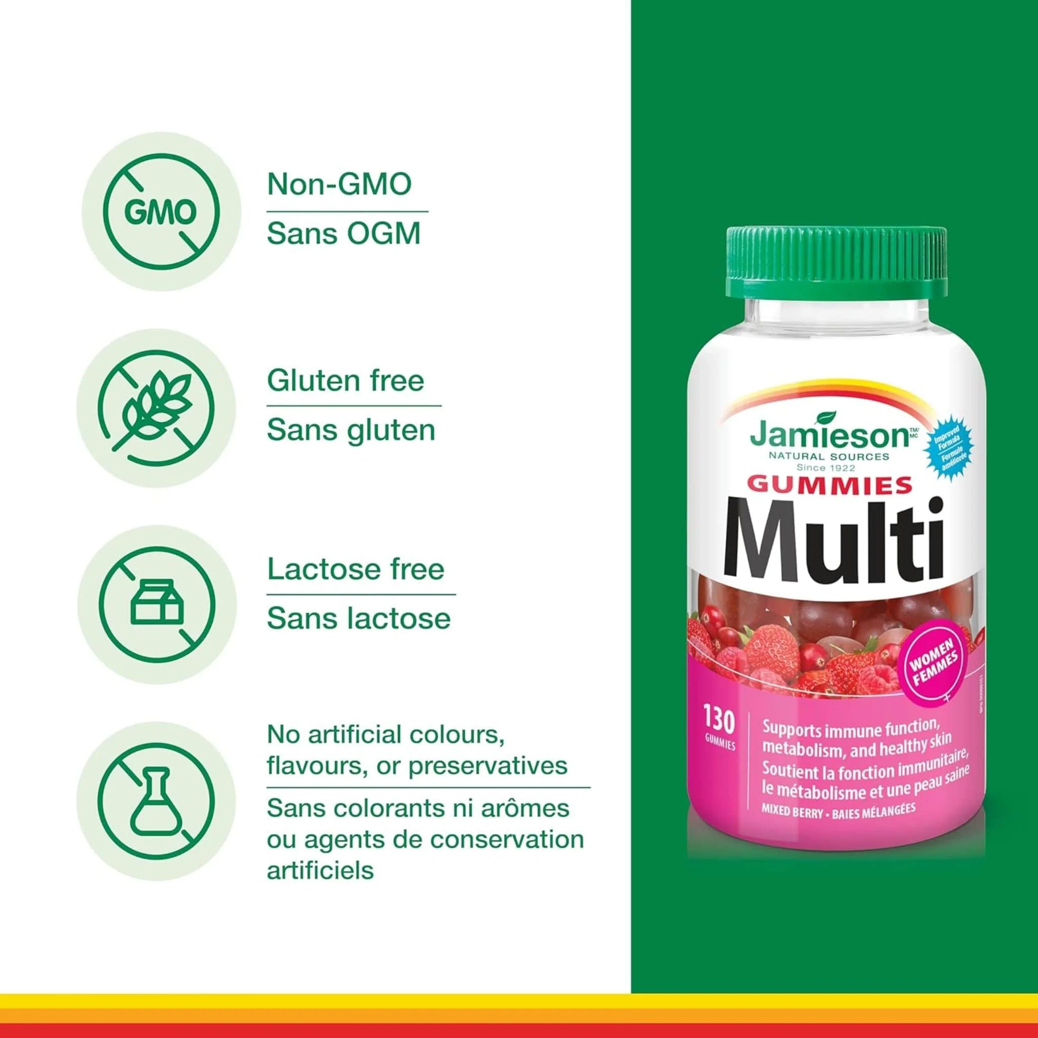 Jamieson Multivitamin Gummies for Women, 130 Gummies - Image 3