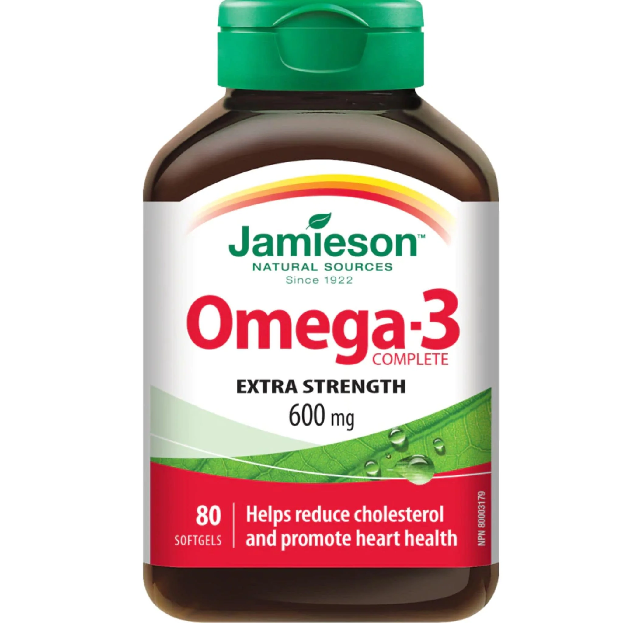 Jamieson Omega 3, Extra Strength, 600mg, 80 Softgels