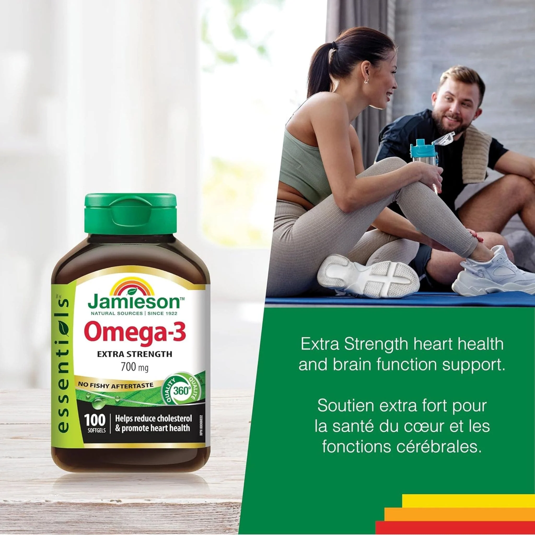 Jamieson Omega 3 Extra Strength (no fishy aftertaste), 100 Softgels - Image 5