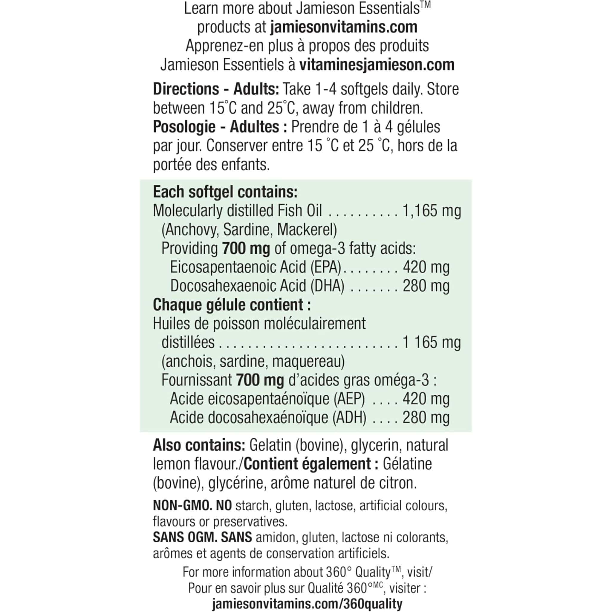 Jamieson Omega 3 Extra Strength (no fishy aftertaste), 100 Softgels - Image 6