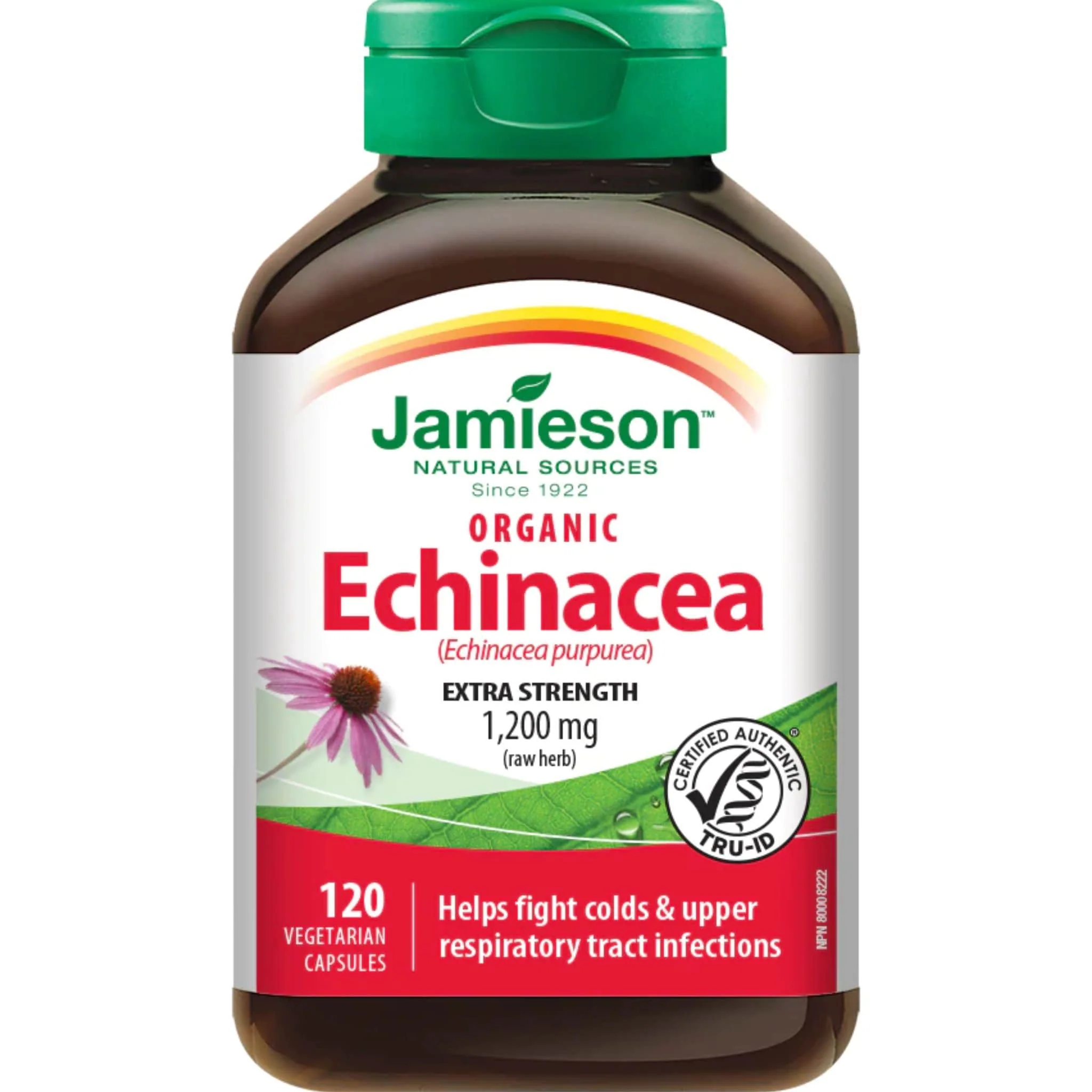 Jamieson Organic Echinacea 1200mg, 120 capsules