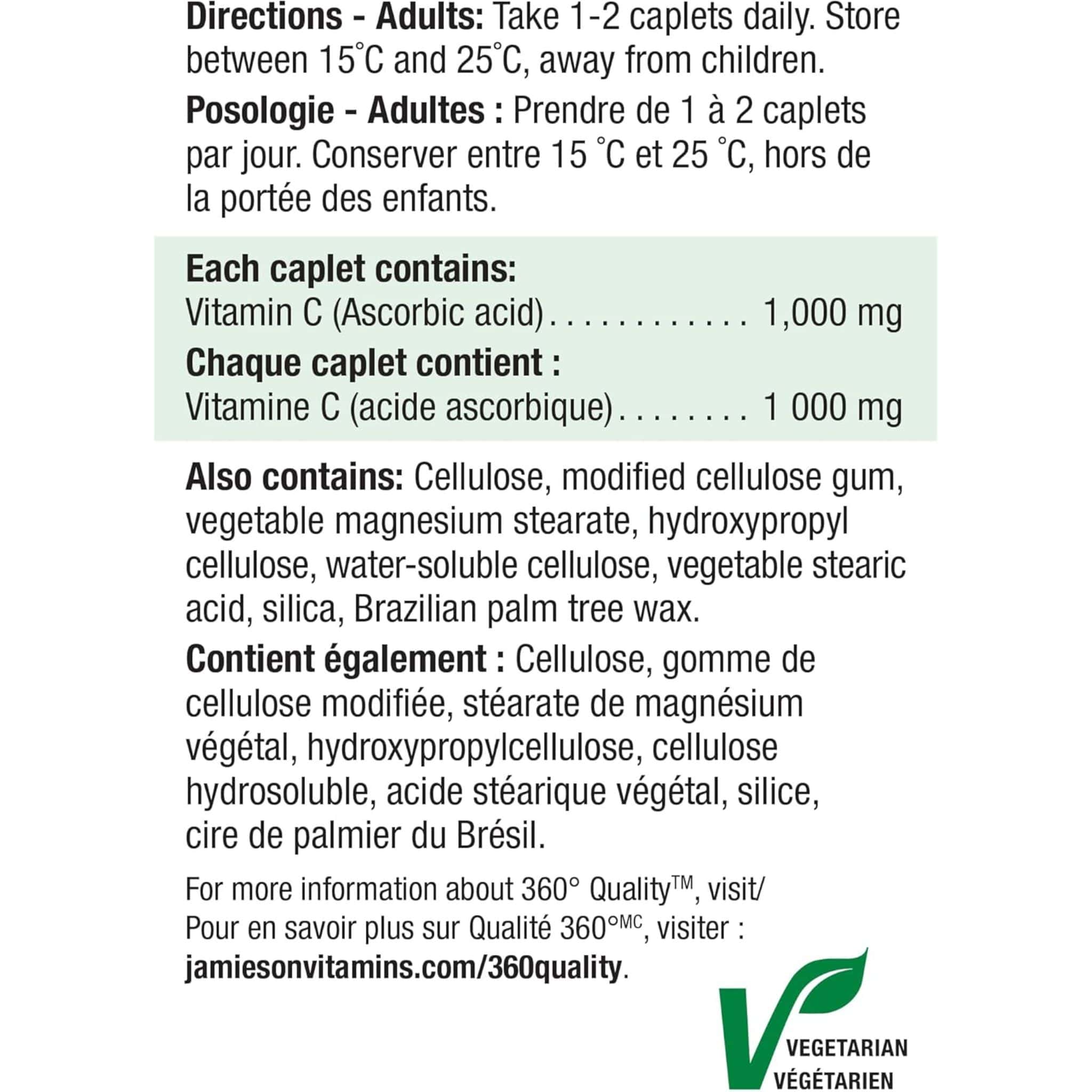 Jamieson Vitamin C 1000mg, 100 Caplets - Image 3