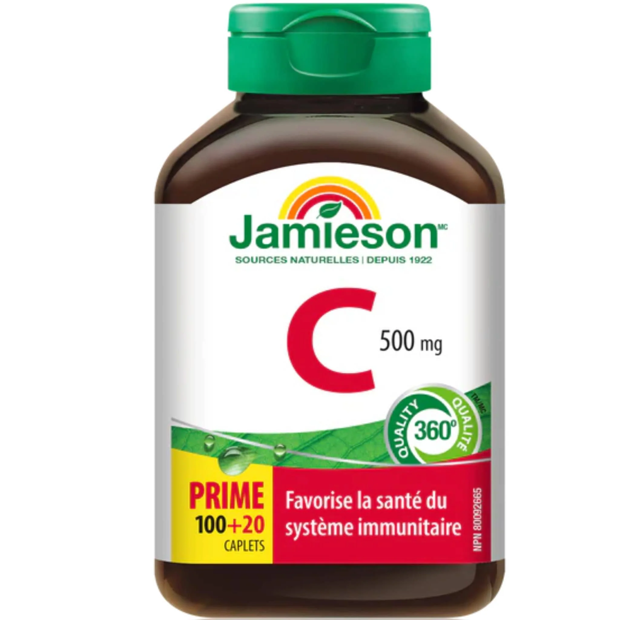 Jamieson Vitamin C, 500mg, 100+20 Free Caplets - Image 2