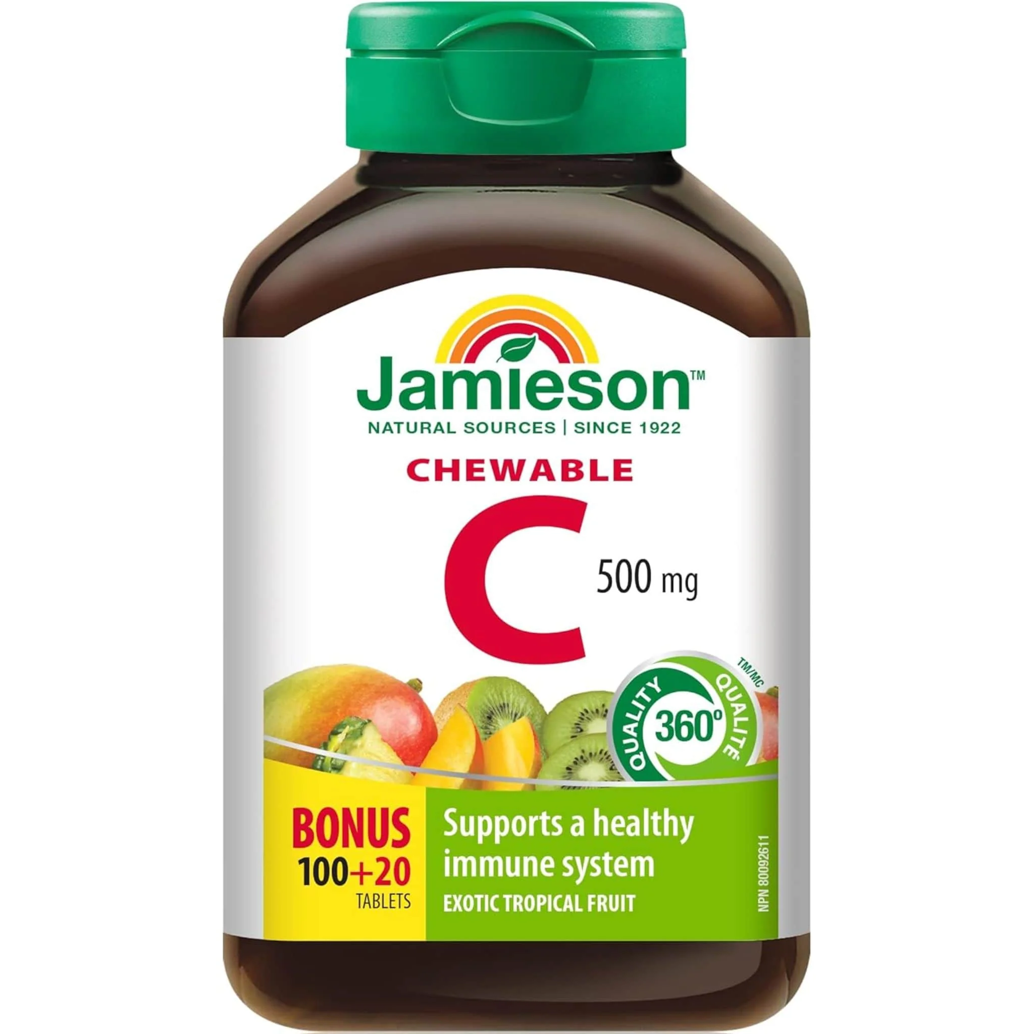 Jamieson Chewable Vitamin C 500mg, 120 Chewable Tablets - Image 13