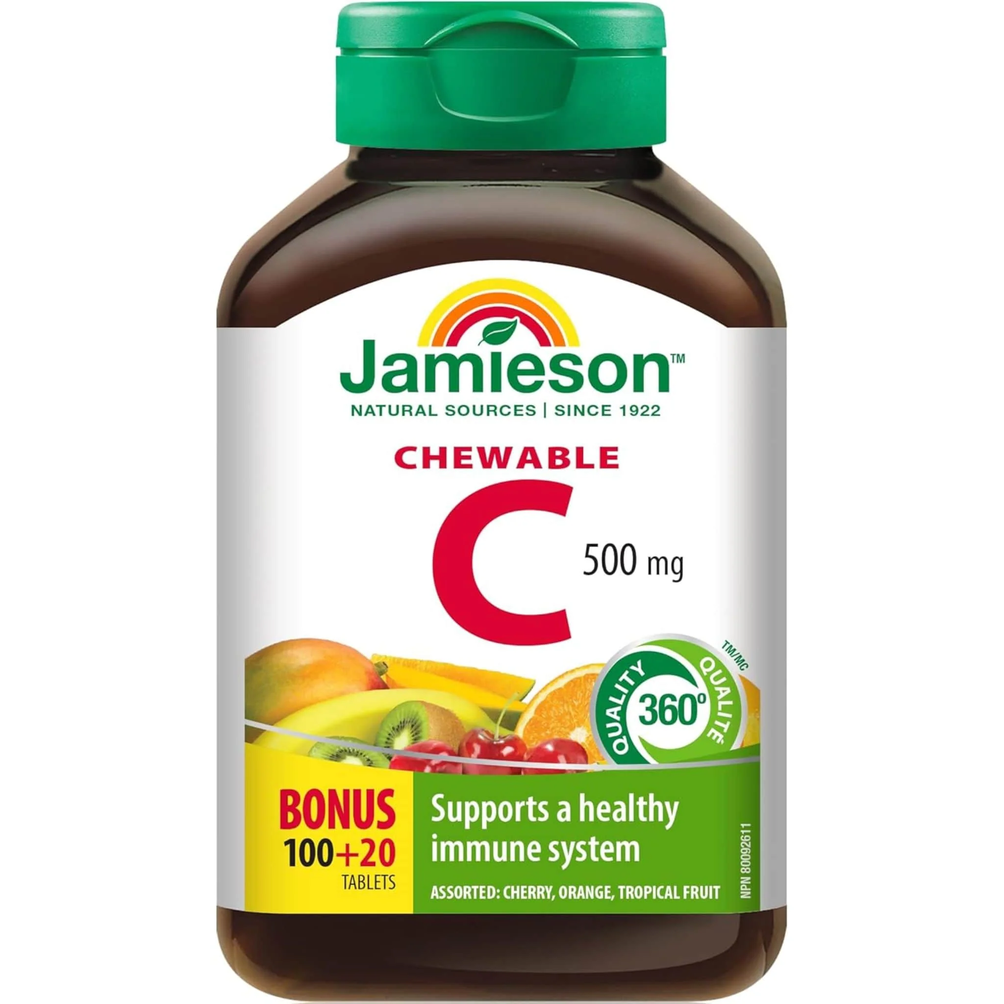 Jamieson Chewable Vitamin C 500mg, 120 Chewable Tablets - Image 19
