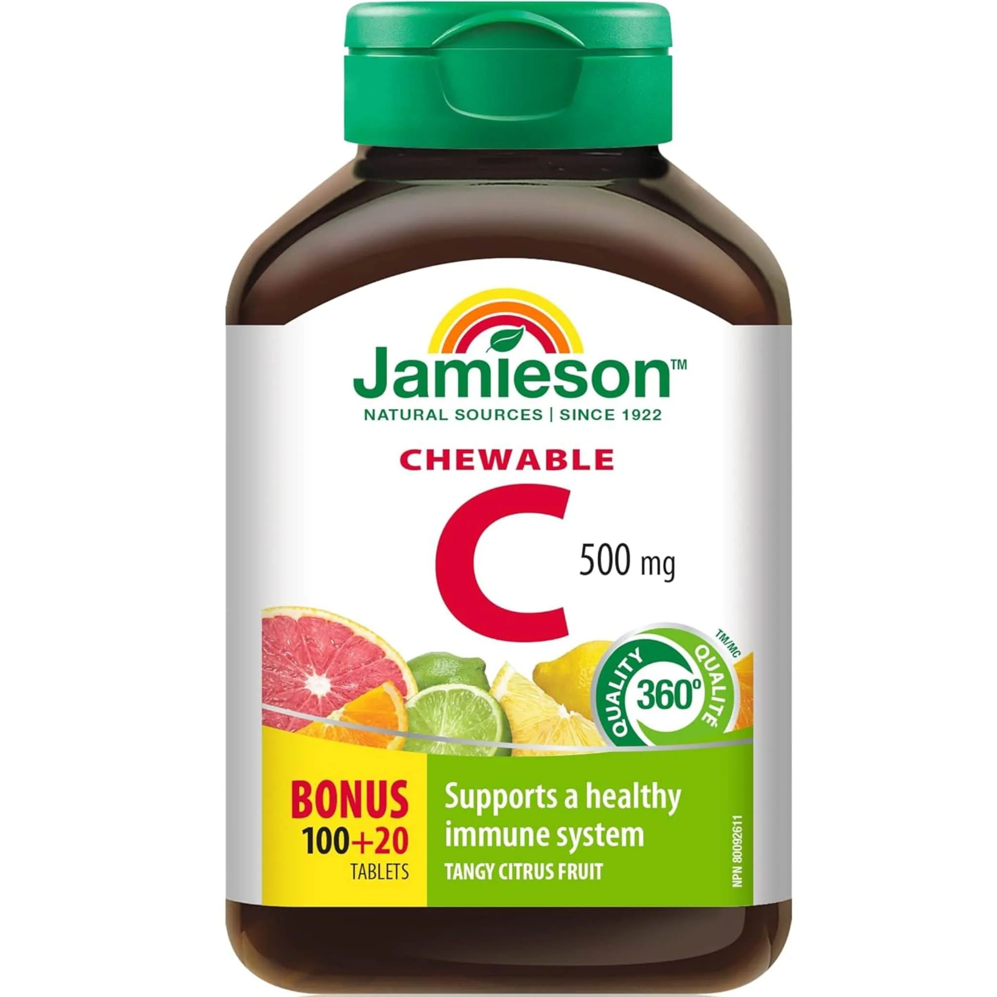 Jamieson Chewable Vitamin C 500mg, 120 Chewable Tablets - Image 4