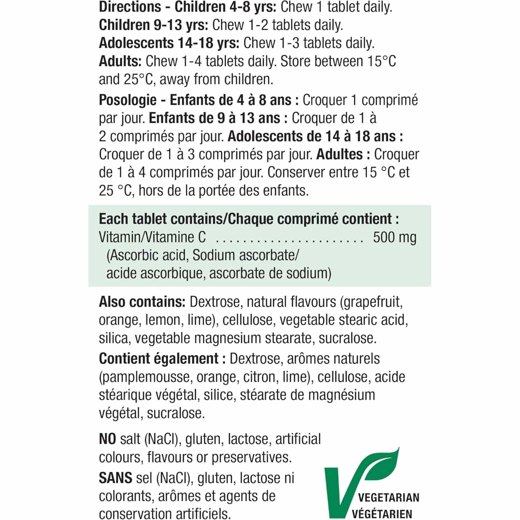 Jamieson Chewable Vitamin C 500mg, 120 Chewable Tablets - Image 6