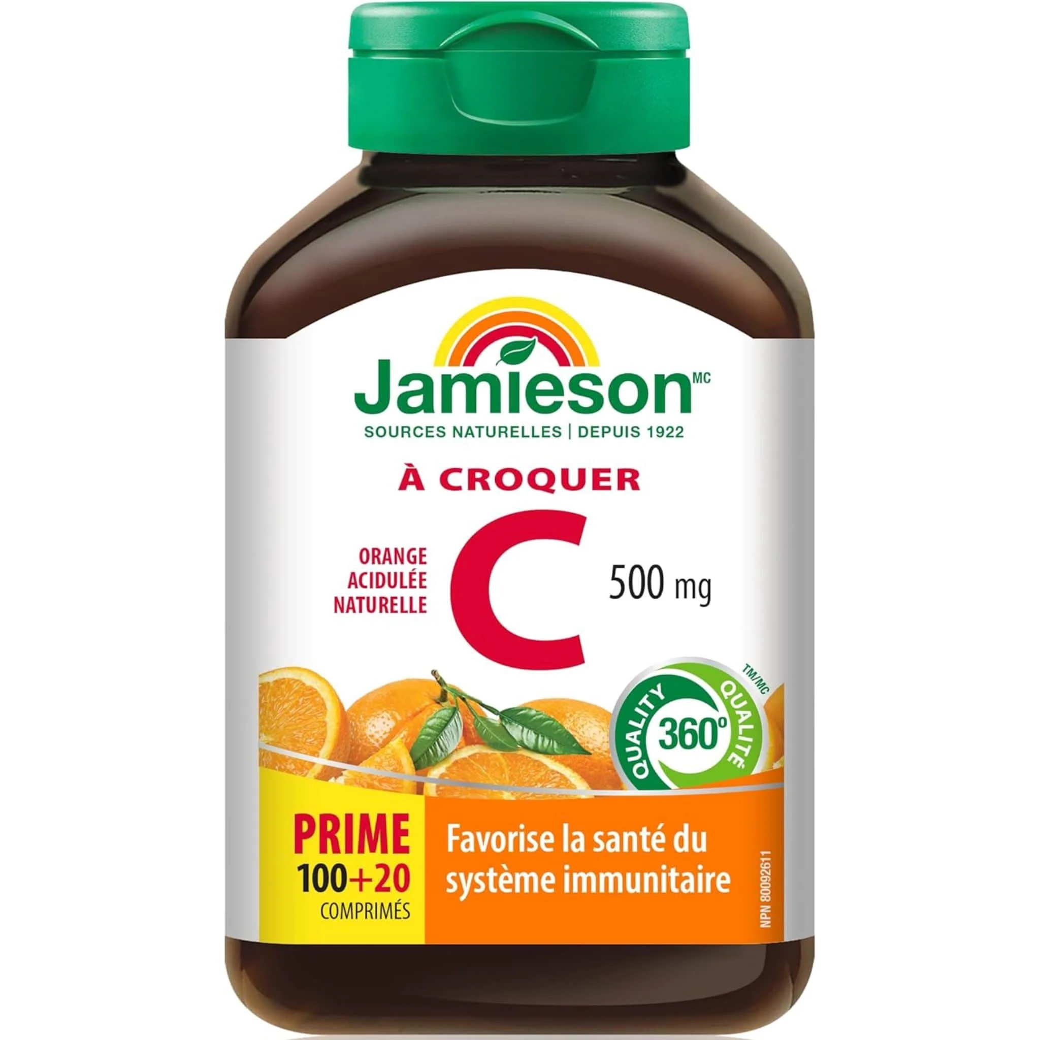 Jamieson Chewable Vitamin C 500mg, 120 Chewable Tablets - Image 8