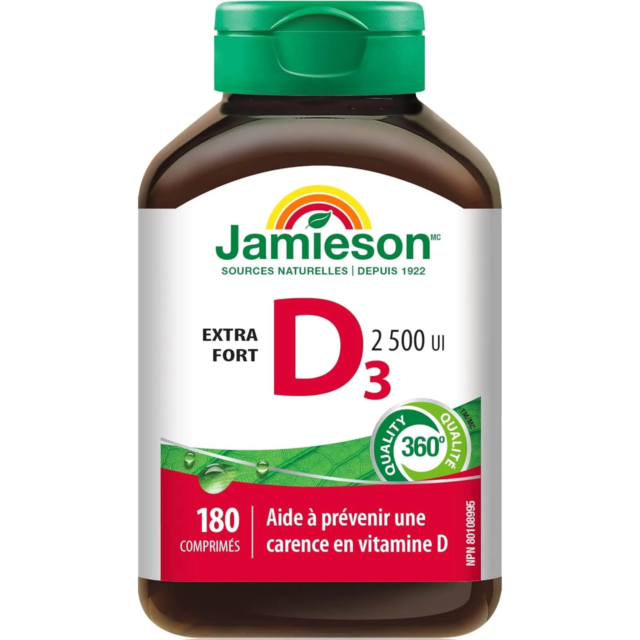 Jamieson Vitamin D3 Extra Strength 2,500IU, 180 Tablets - Image 2