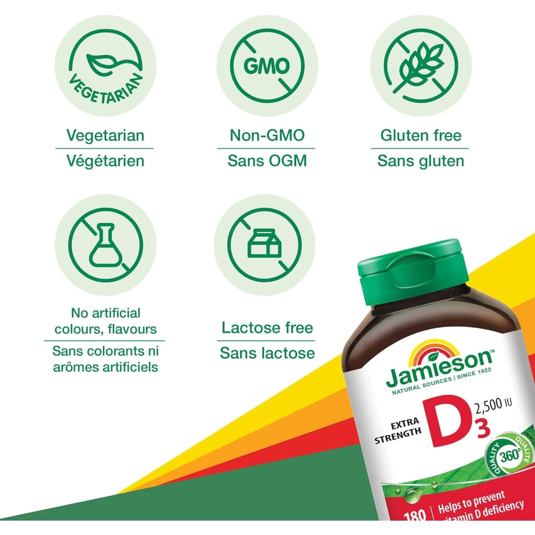 Jamieson Vitamin D3 Extra Strength 2,500IU, 180 Tablets - Image 4