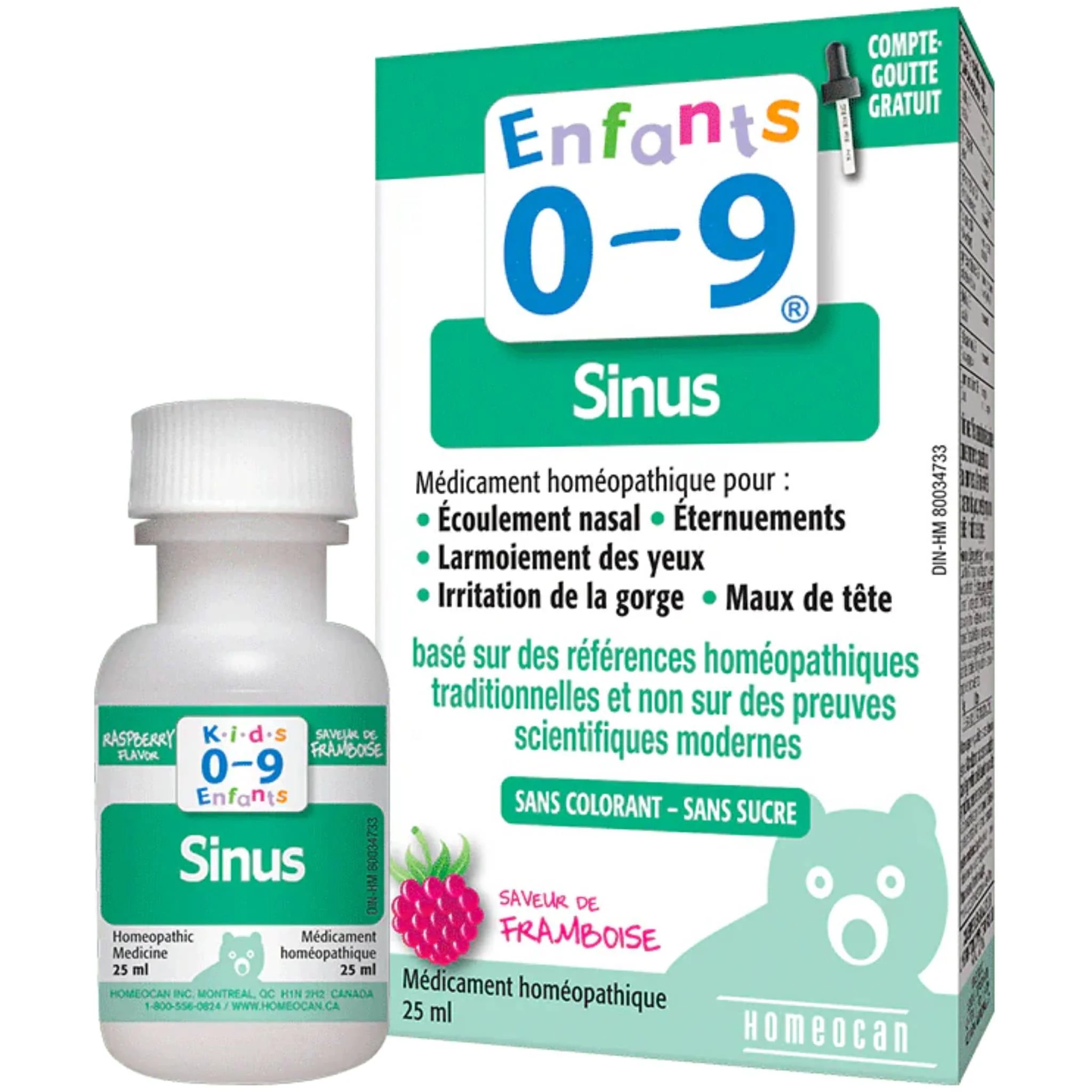 Kids 0-9 Sinus, Homeopathic Remedy for Kid's Sinus, 25ml, Raspberry - Image 2
