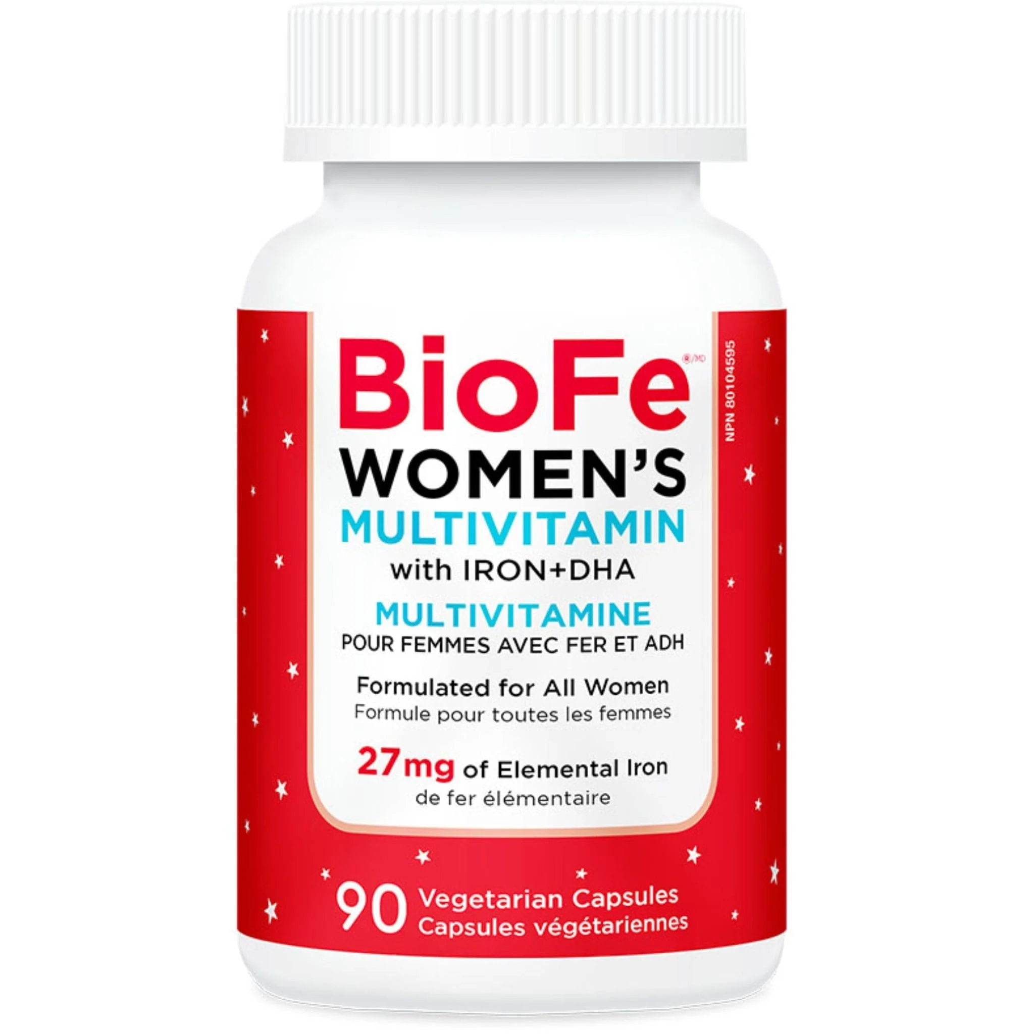 KidStar BioFe Womens Multivitamin With Iron and DHA, 90 Vegetable Capsules