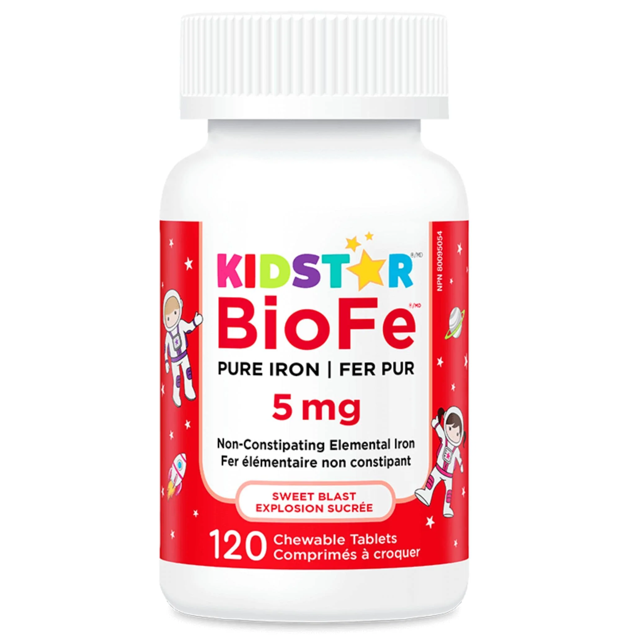 KidStar BioFe Pure Chewable Iron For Kids, 5mg Iron per Chewable - Image 2